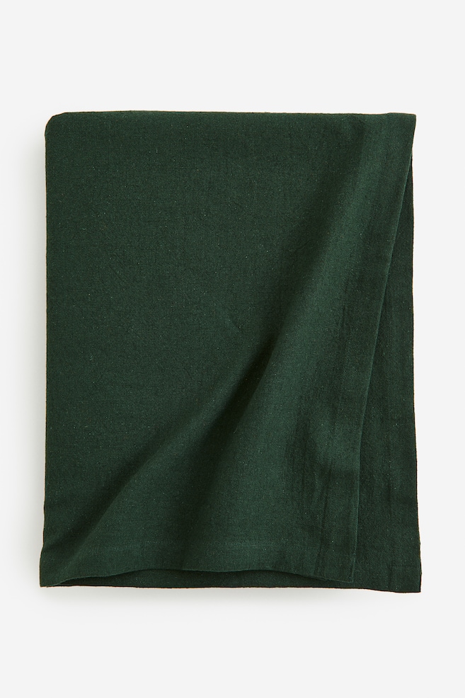 Linen-blend tablecloth - Dark green/Brown/Dark red/Red/dc - 1