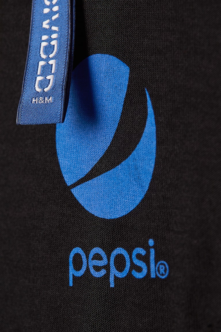 T-shirt with a motif Black/Pepsi Men H&M IN