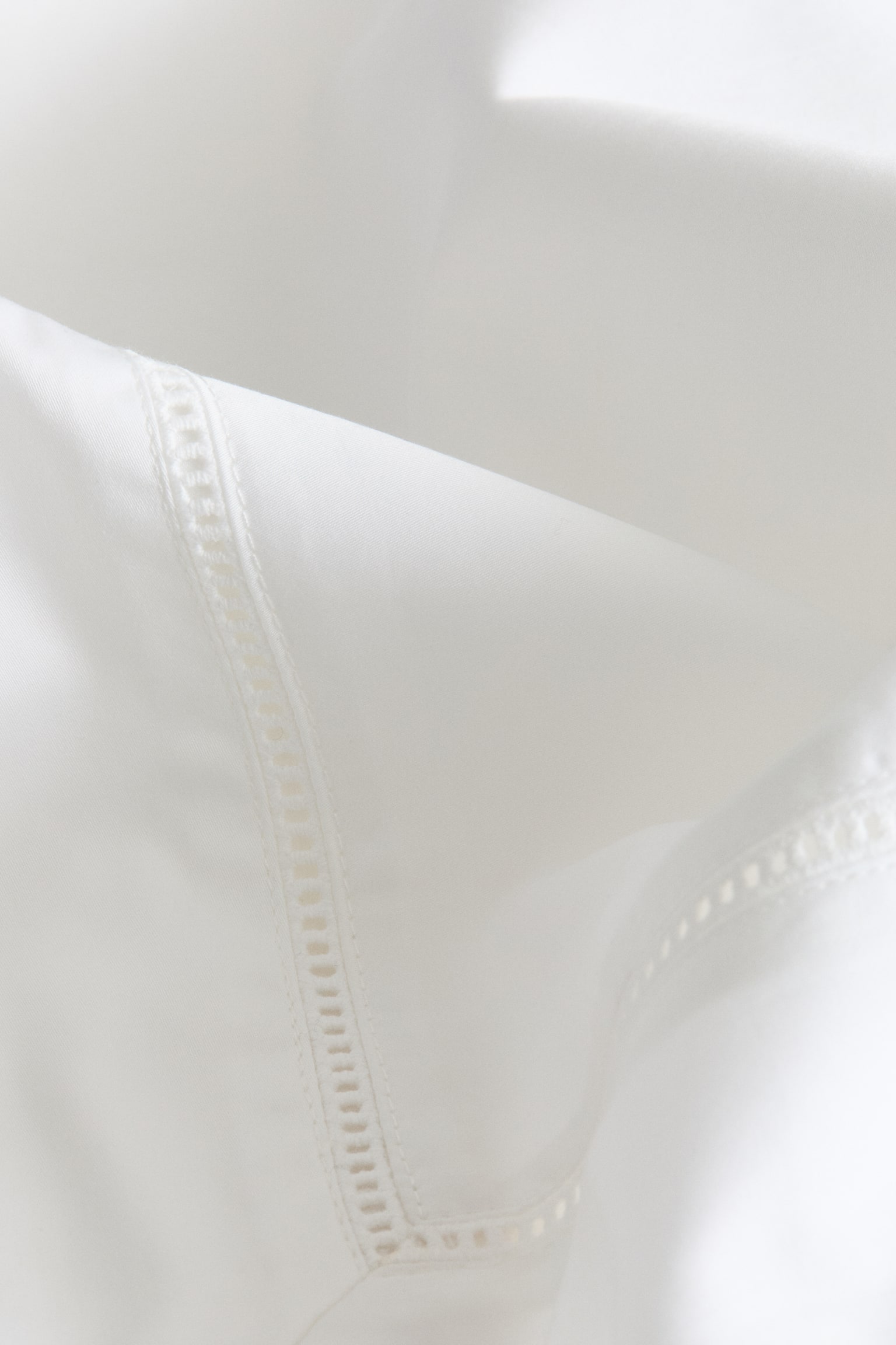 Egyptian cotton pillowcase - White/Light beige/Dark brown - 4