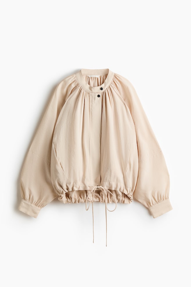 Chaqueta de modal con mangas globo - Beige claro - 1