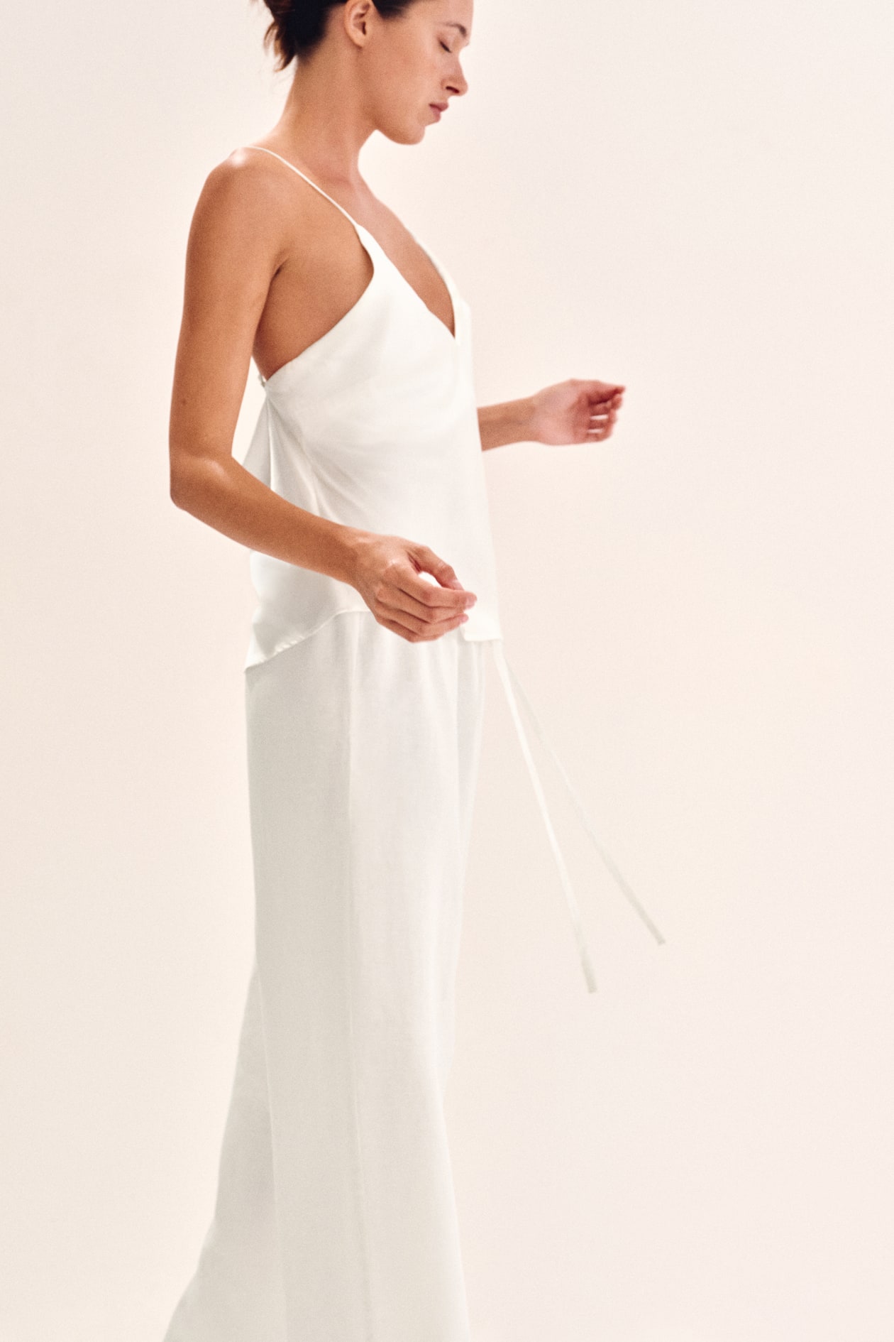 Linen-Blend Drawstring Pants - image 2