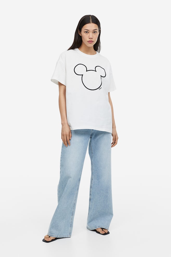 Oversized printed T-shirt - White/Mickey Mouse/Cream/NFL/Light grey marl/New York Jets/Red/Harvard University/dc/dc/dc/dc/dc/dc/dc/dc - 4