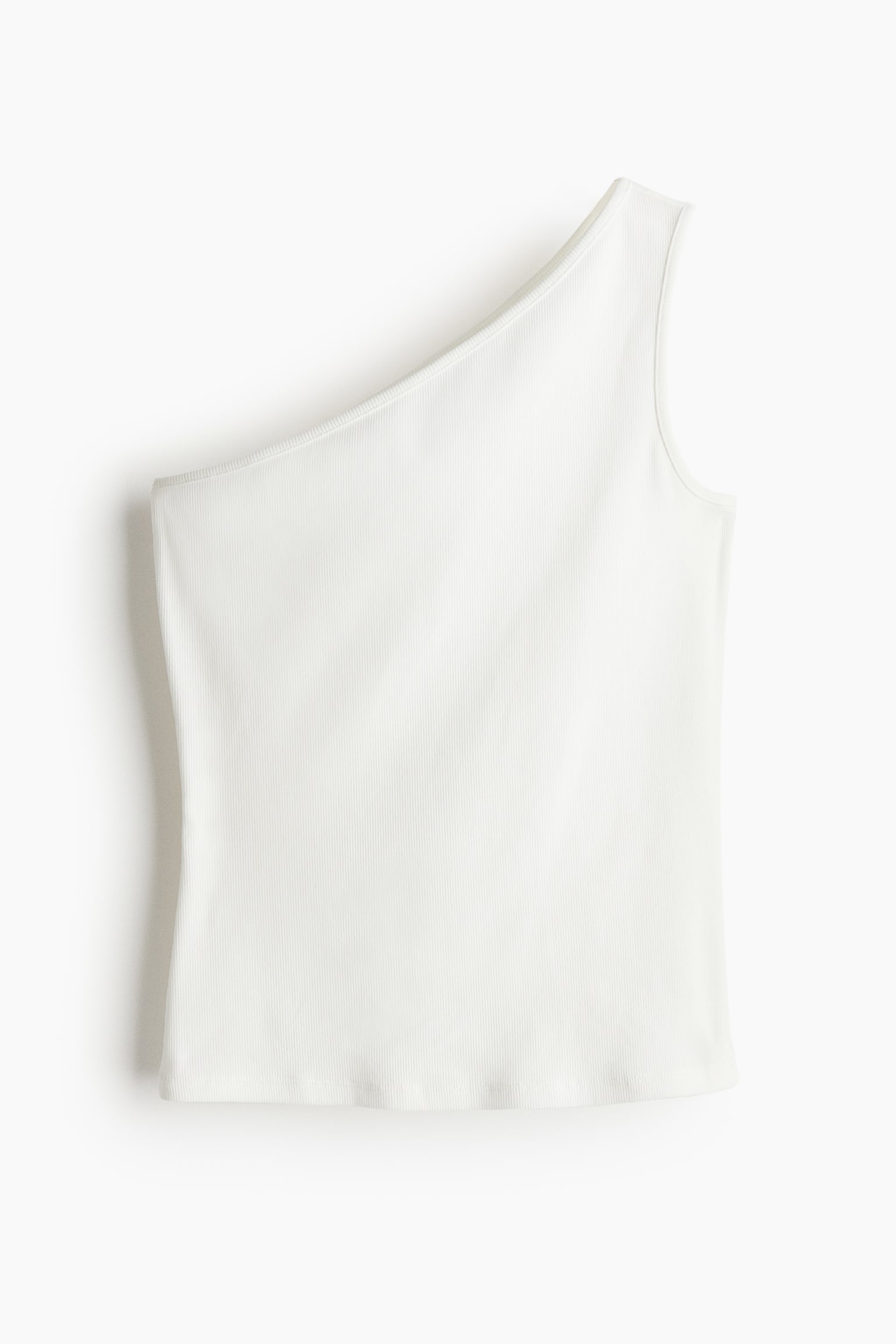 One Shoulder Top - White/Orange - 2