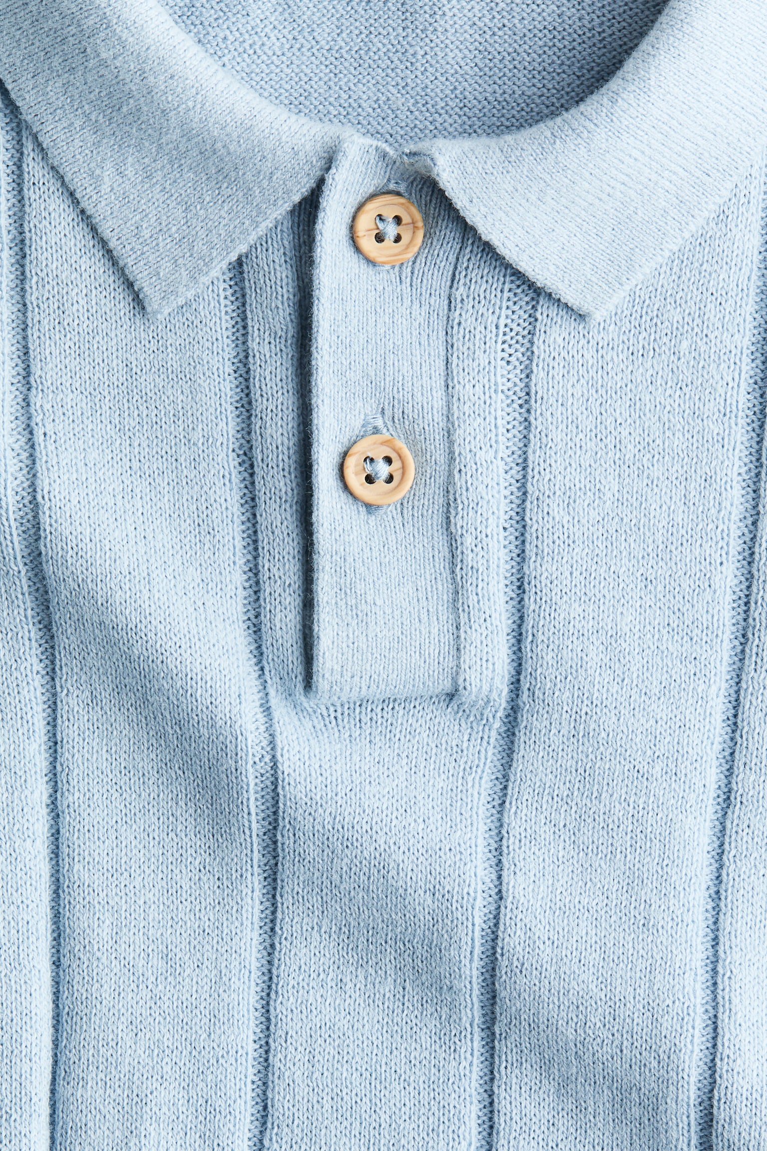 Knitted polo shirt - Light blue/Khaki green/Light green/Cream - 2