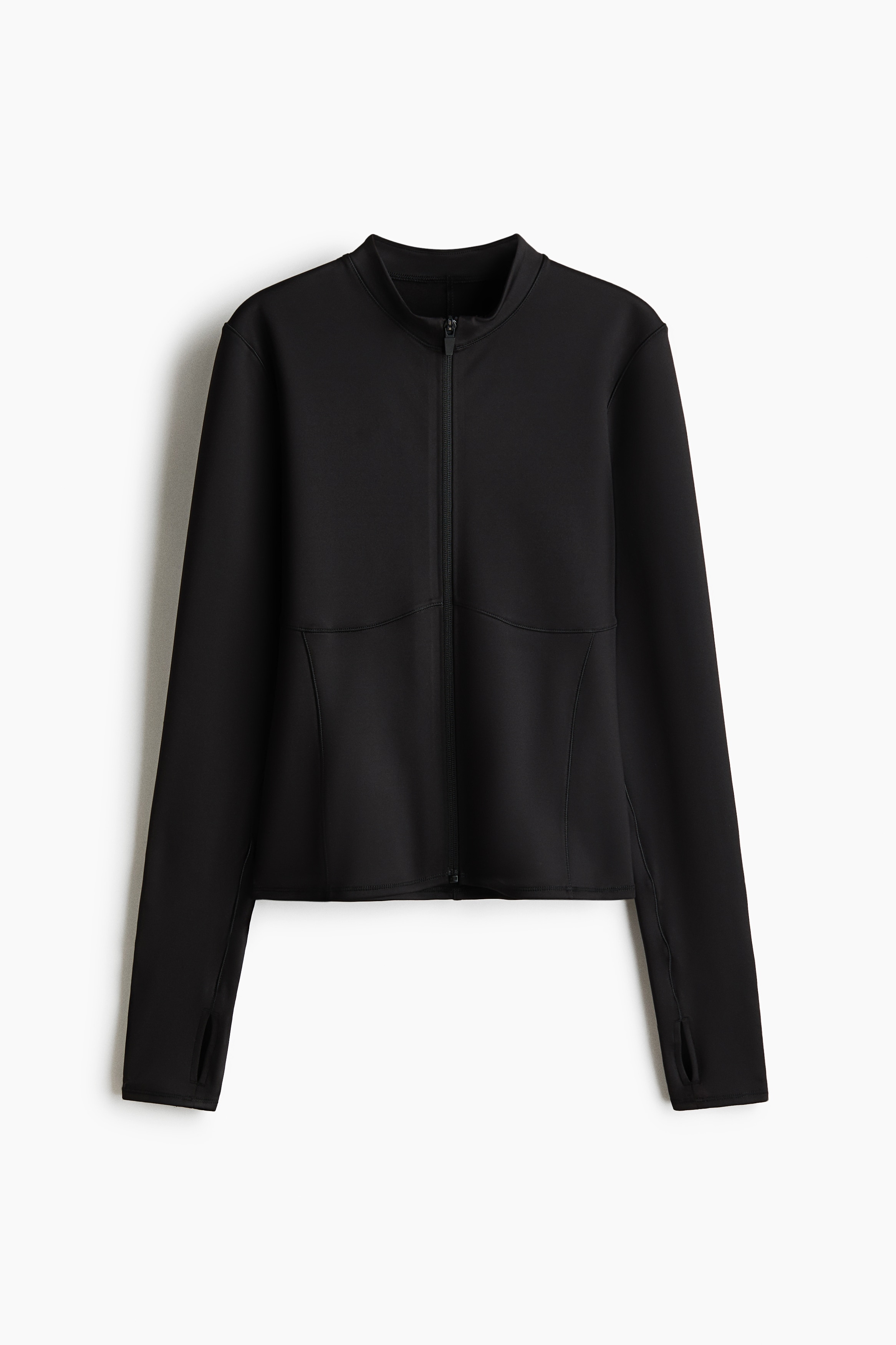 Lämmittävä vetoketjullinen treenitakki DryMove™ - Musta