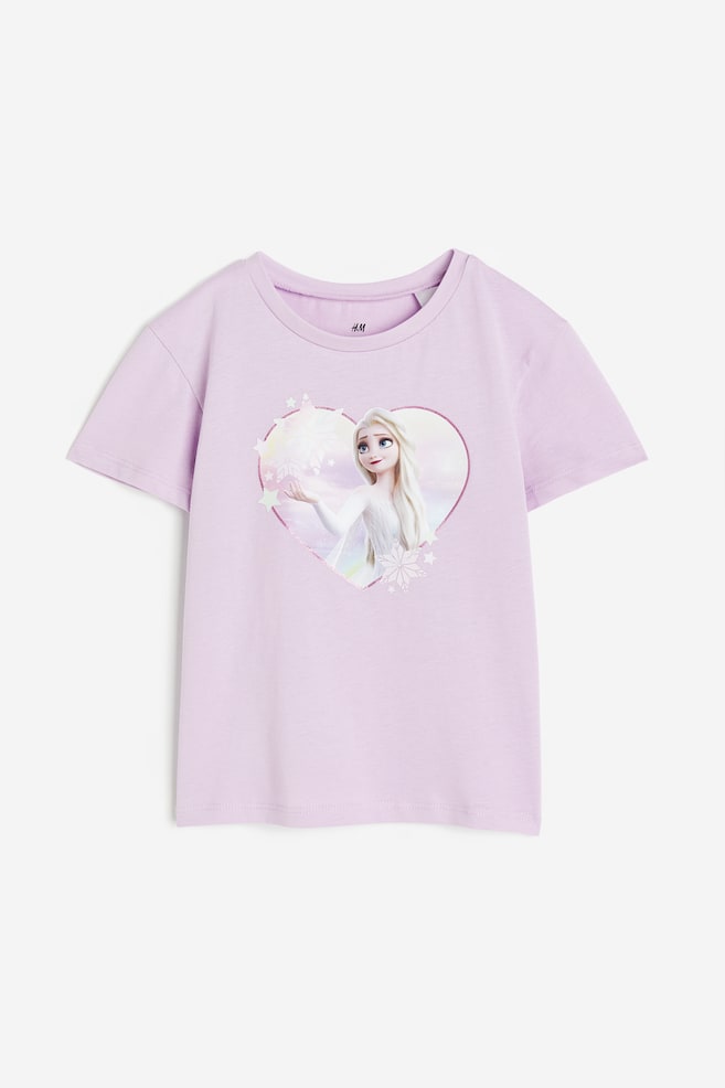 Printed T-shirt - Lilac/Frozen/Mint green/Sonic the Hedgehog/White/SmileyWorld®/Natural white/Minnie Mouse/dc - 1