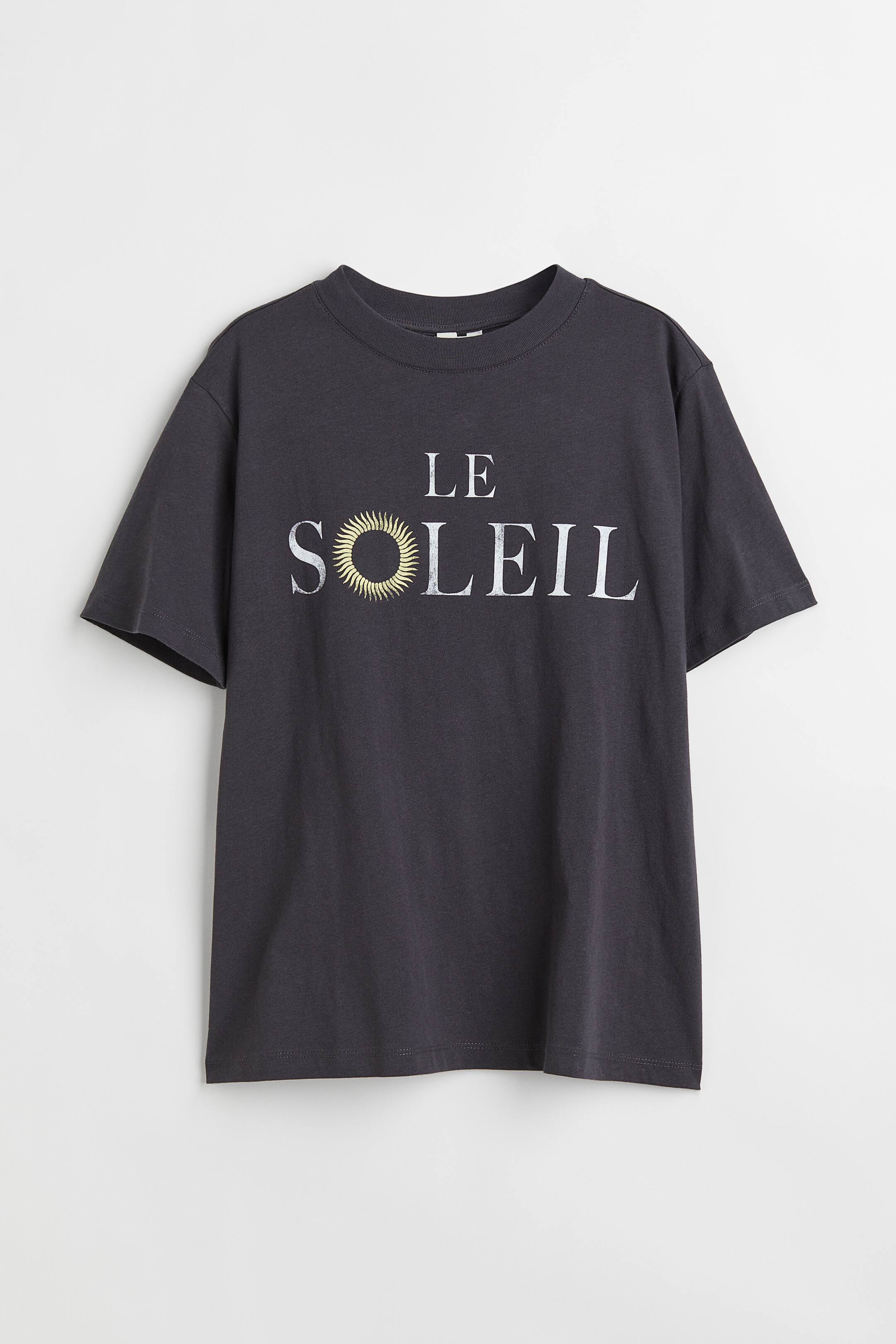 View larger image: Cotton T-shirt - Dark grey/Le Soleil - Ladies | H&M 1