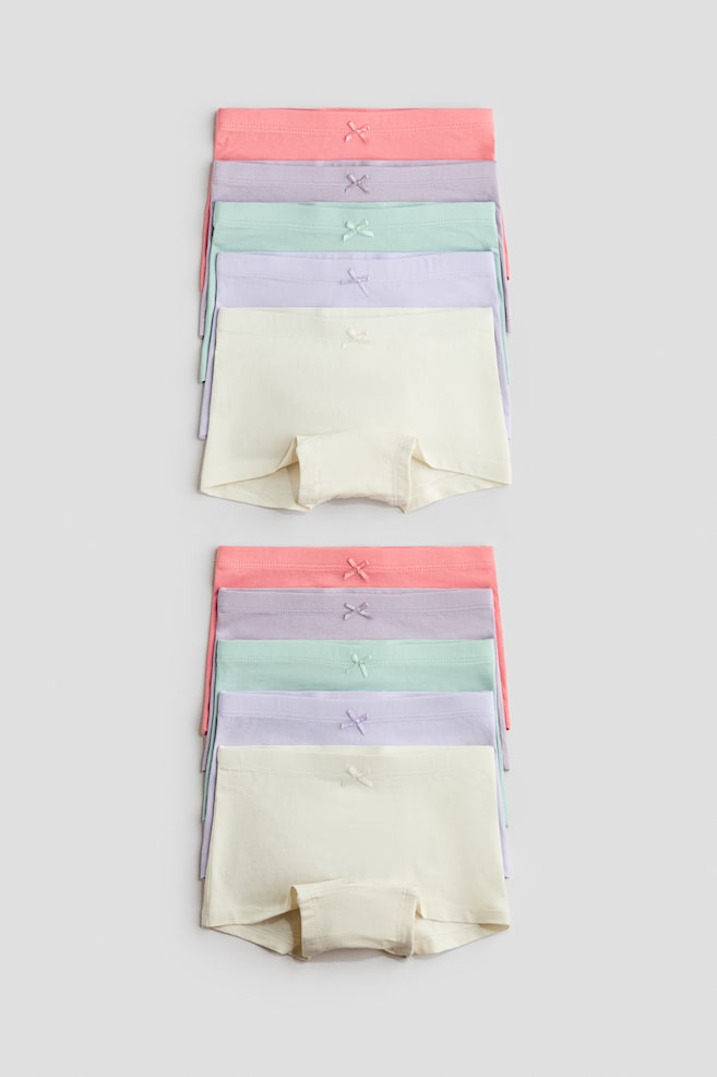 10-pack cotton boxer briefs - Lilac/Pink/Dusty pink/Grey melange/Light purple/Blue - 1