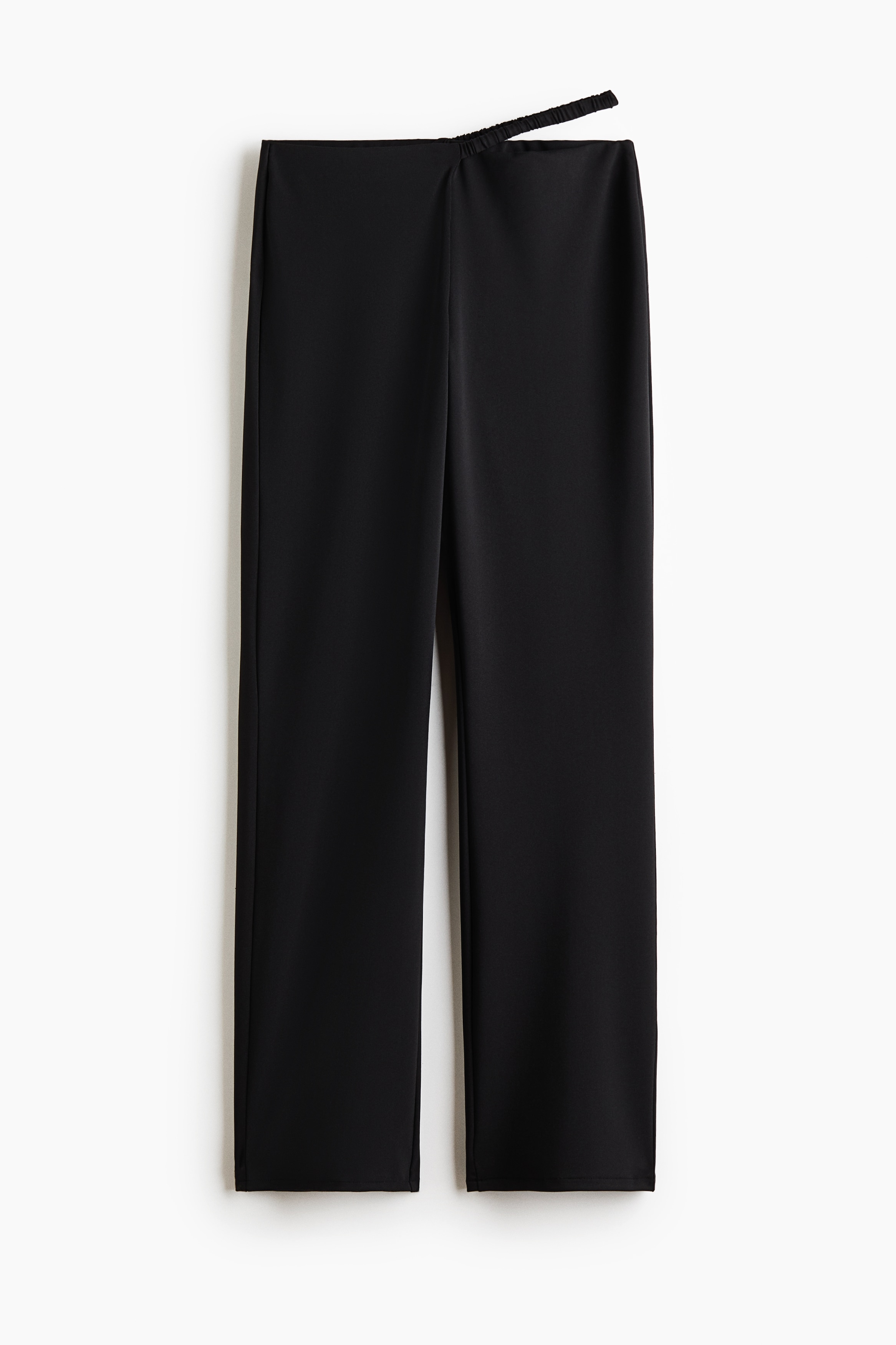 Pantalone od žerseja s ukrasnom trakom - Crna