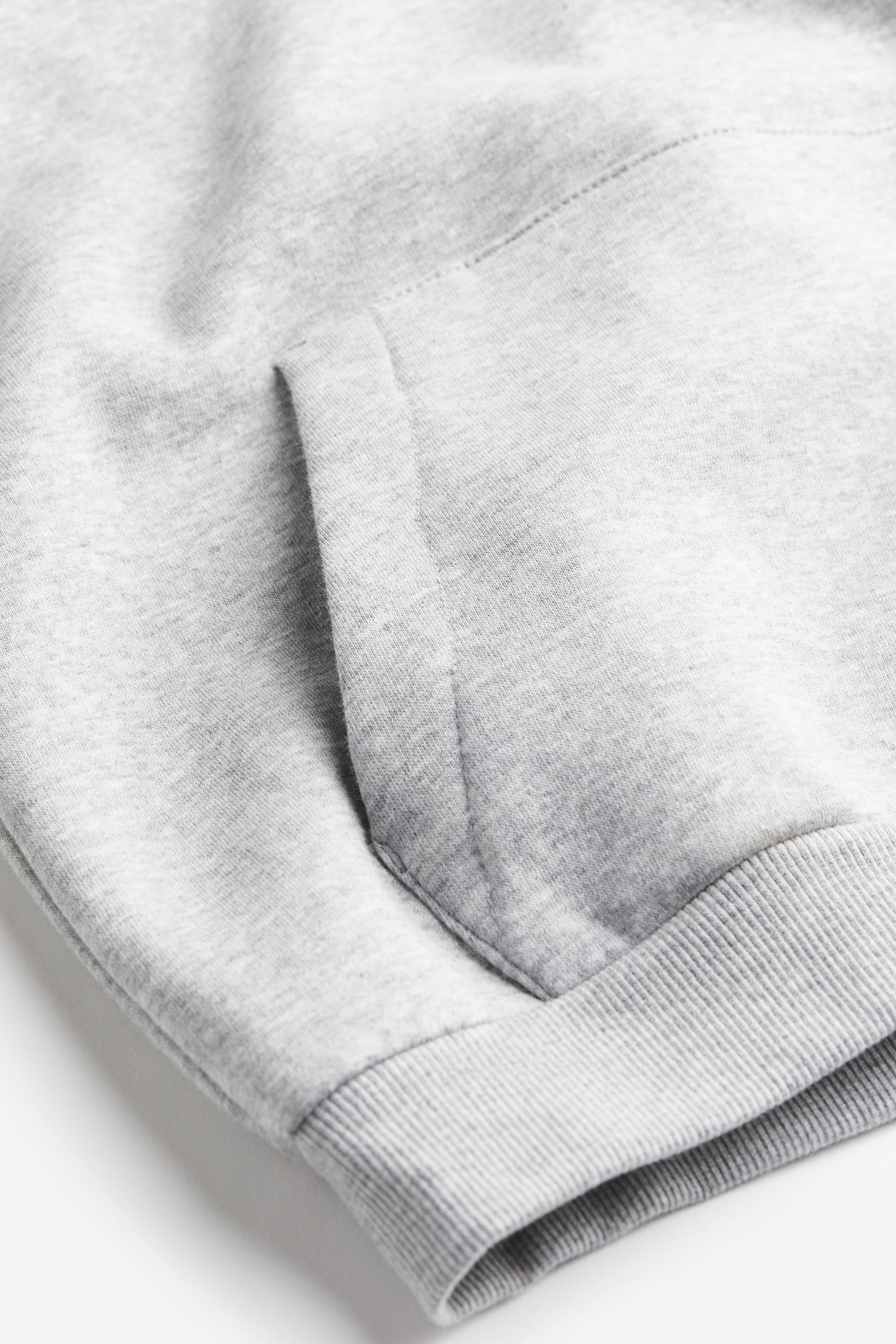 Hoodie - Long sleeve - Regular length - Light grey marl - Kids | H&M GB