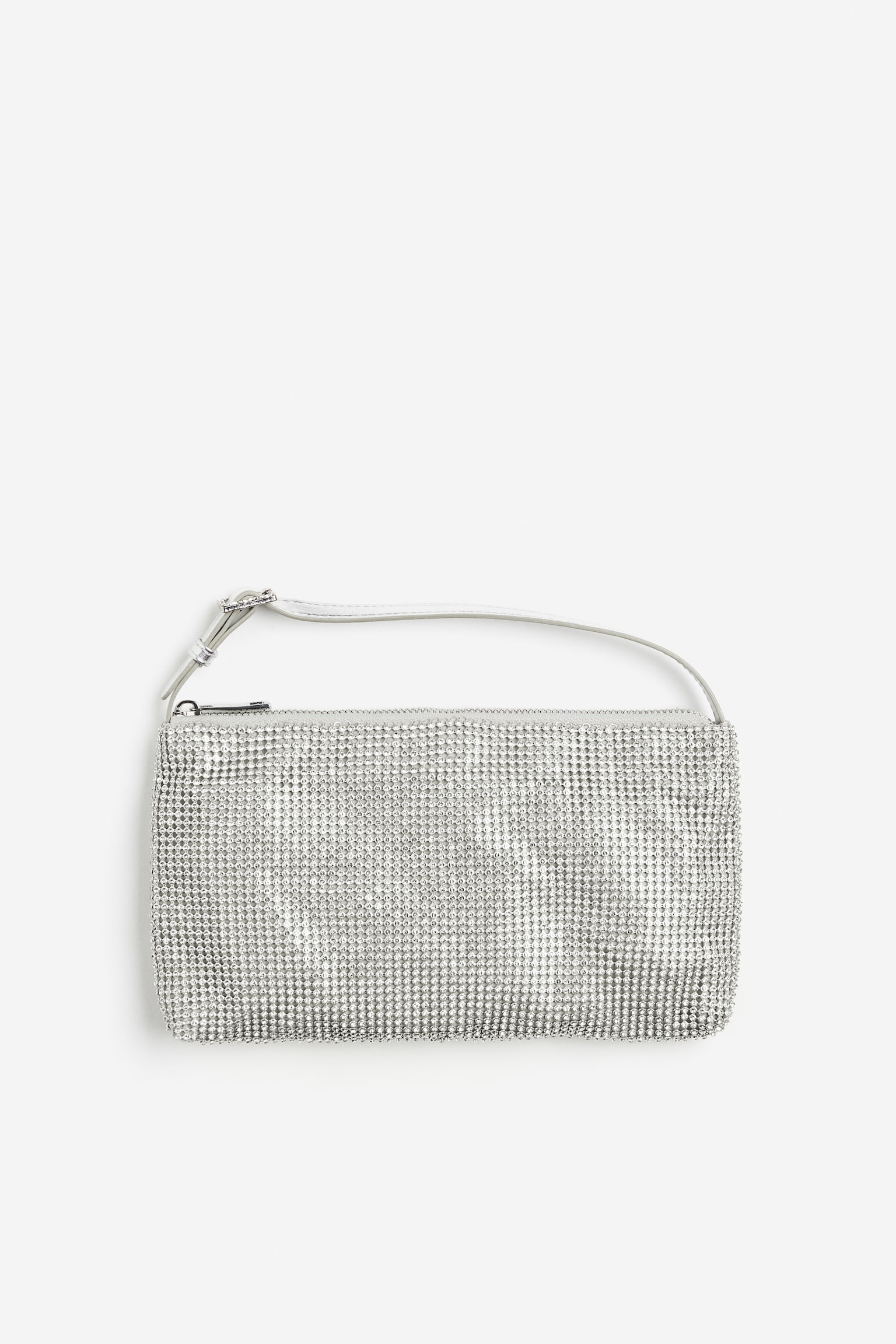 Rhinestone clutch - Silver-coloured - 1