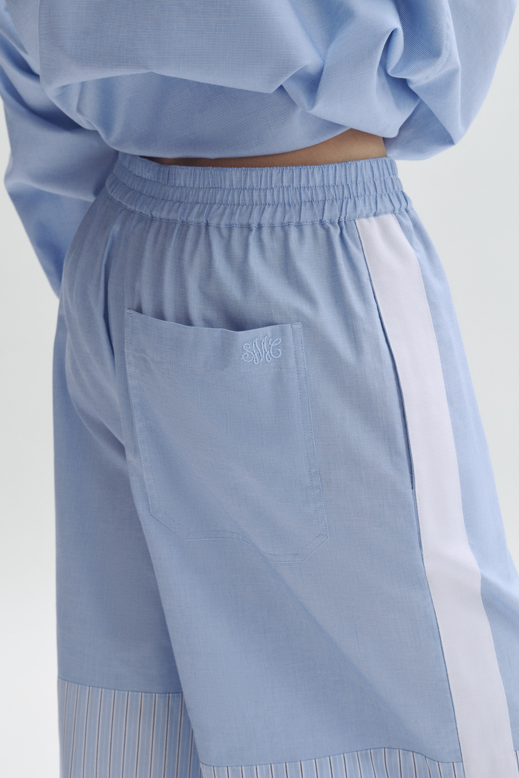 Paneled Poplin Pants