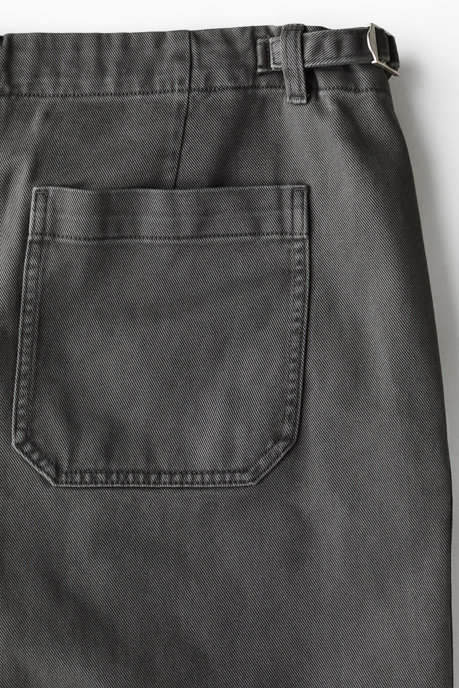 Мужские брюки H&M Loose-Fit Carpenter, цвет: Тёмный серый — фото 5