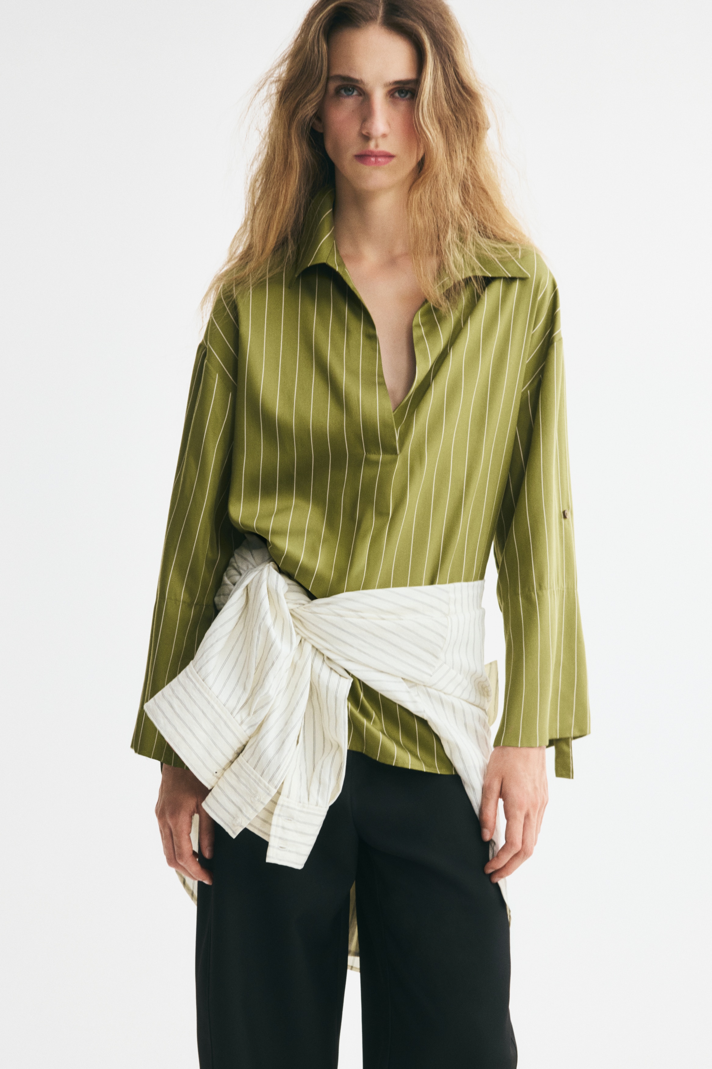 Oversized tunika - Olivengrønn/Stripet/Cream/Stripet/Rød/Stripet/Cream/Marineblå stripet/Cream