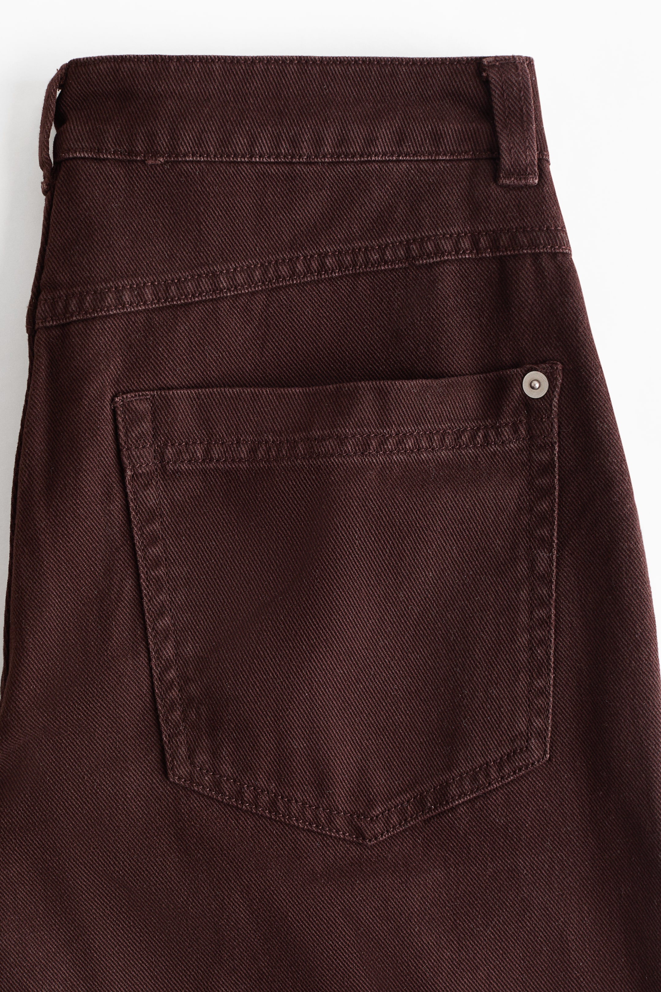 Wide-Leg Twill Pants