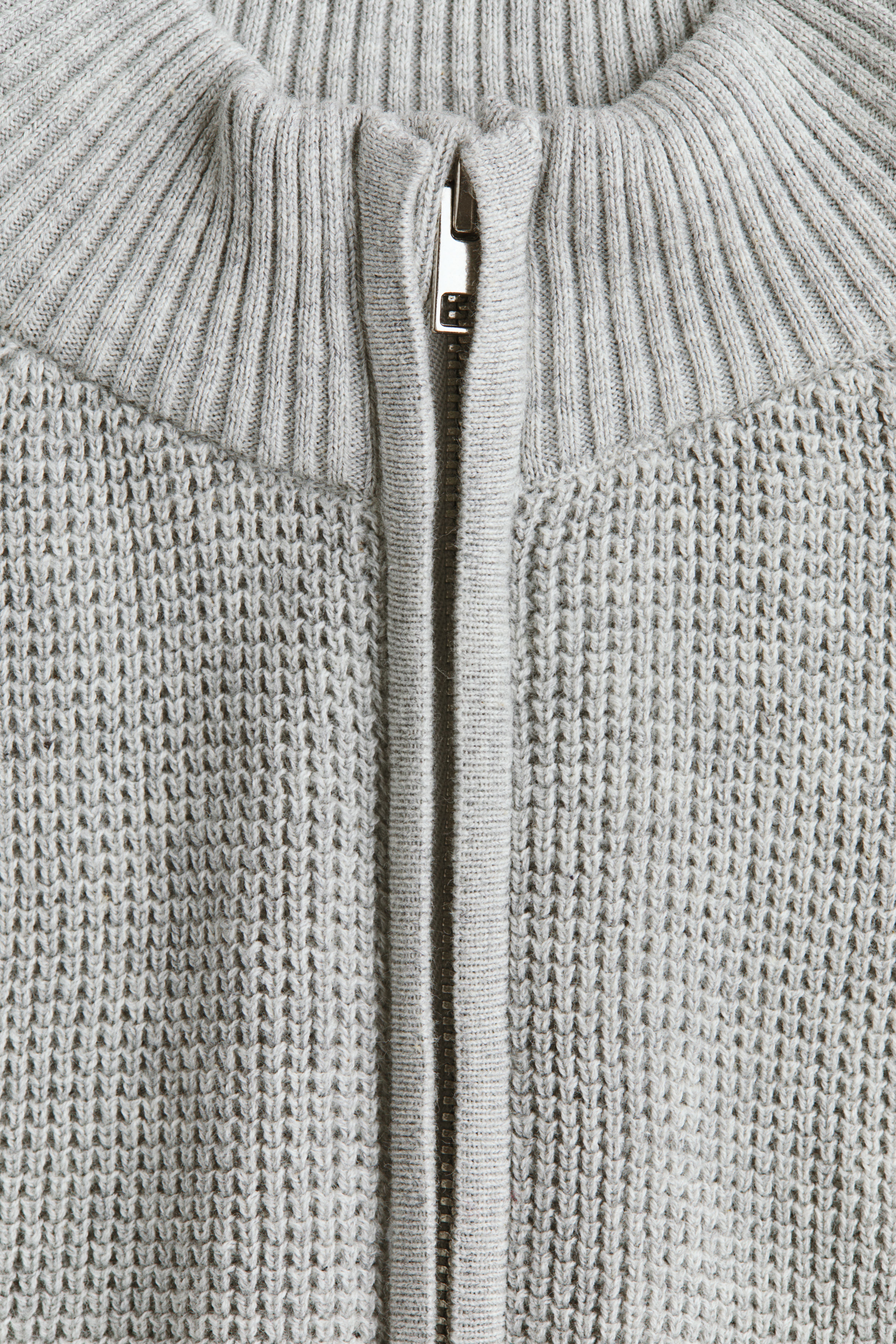 Cotton Cardigan with Zipper