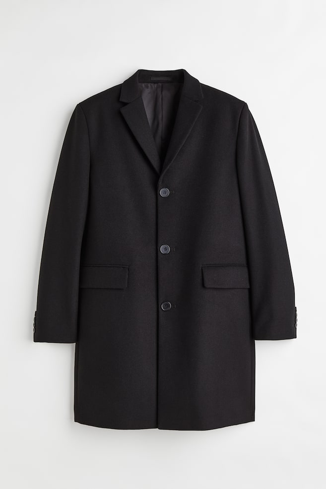 Wool-blend coat - Black/Grey/Brown - 2