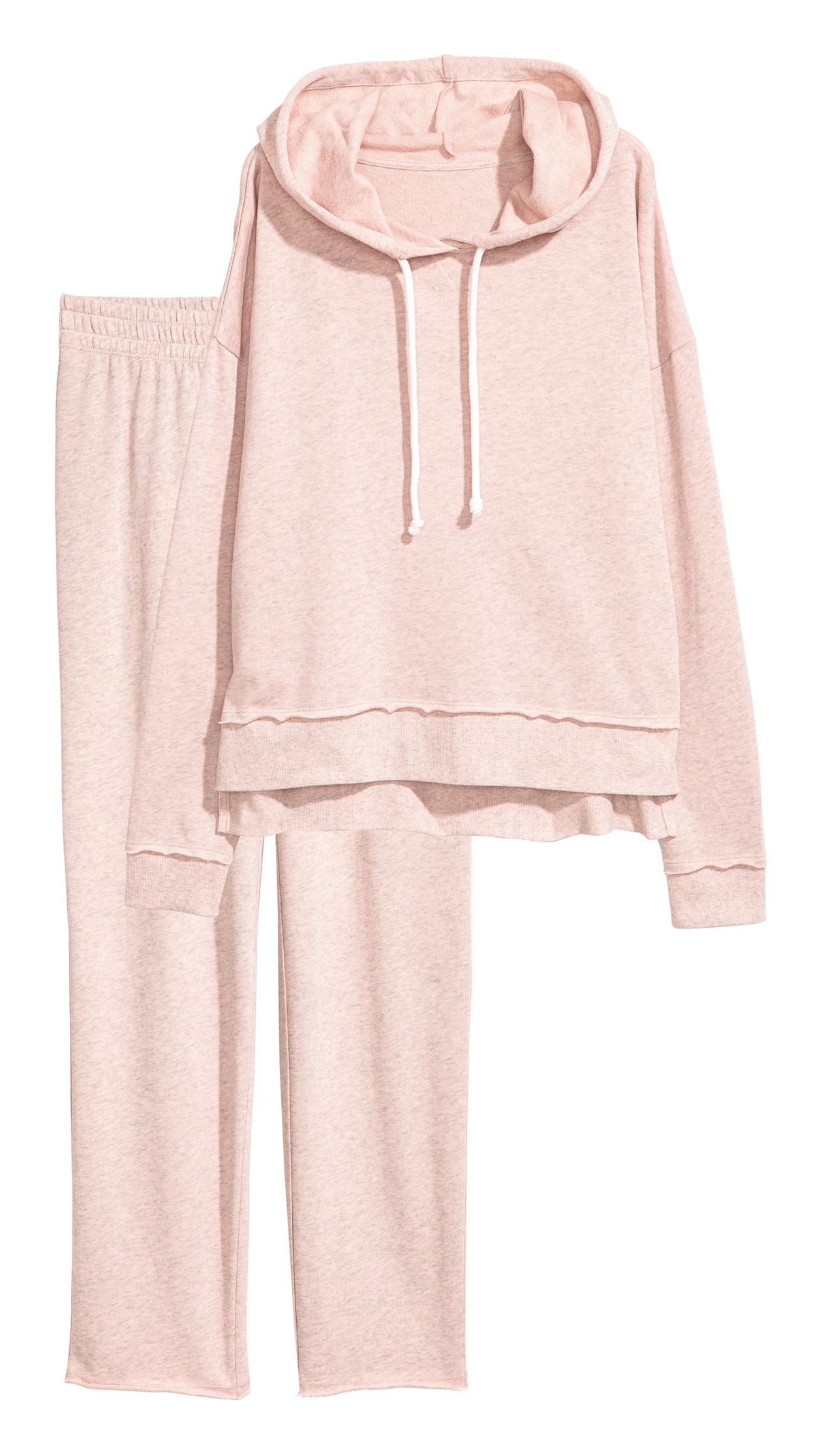 Women's Light pink melange Lounge Set Top and Pants H&M CA
