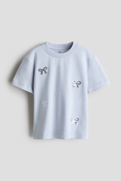 アップリケコットンTシャツ