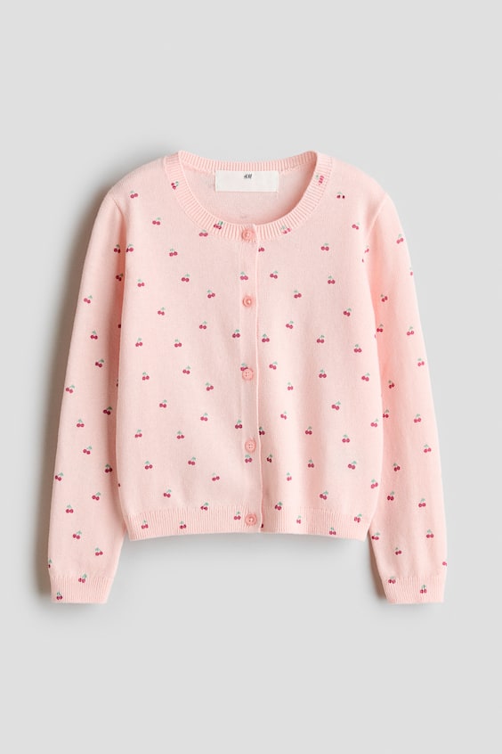 Детские кардиганы H&M Fine-Knit Printed Cardigan