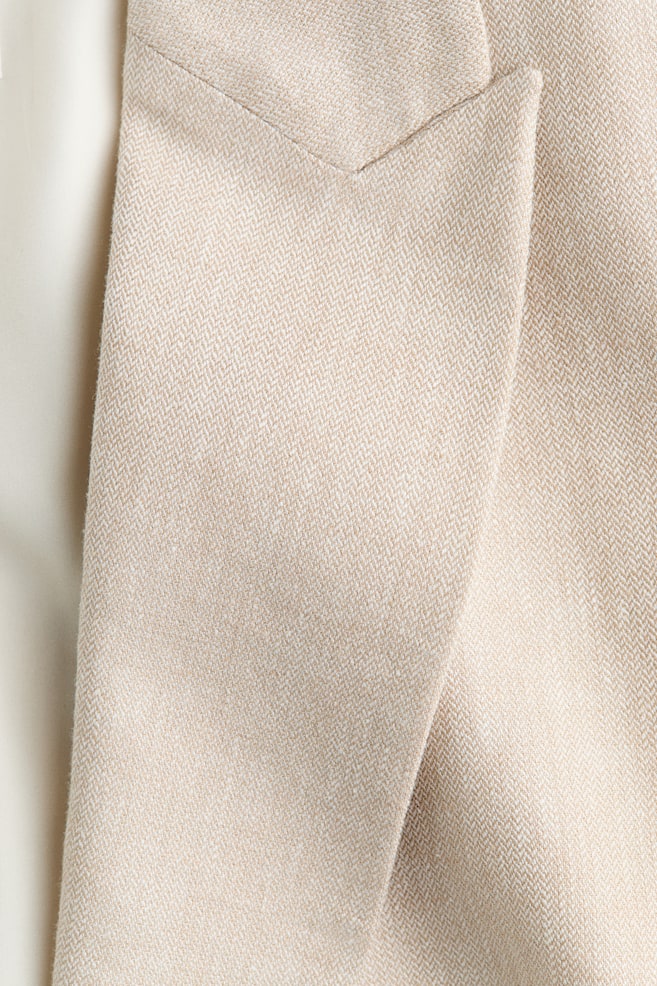 Linen-Blend Blazer-Light beige - 5