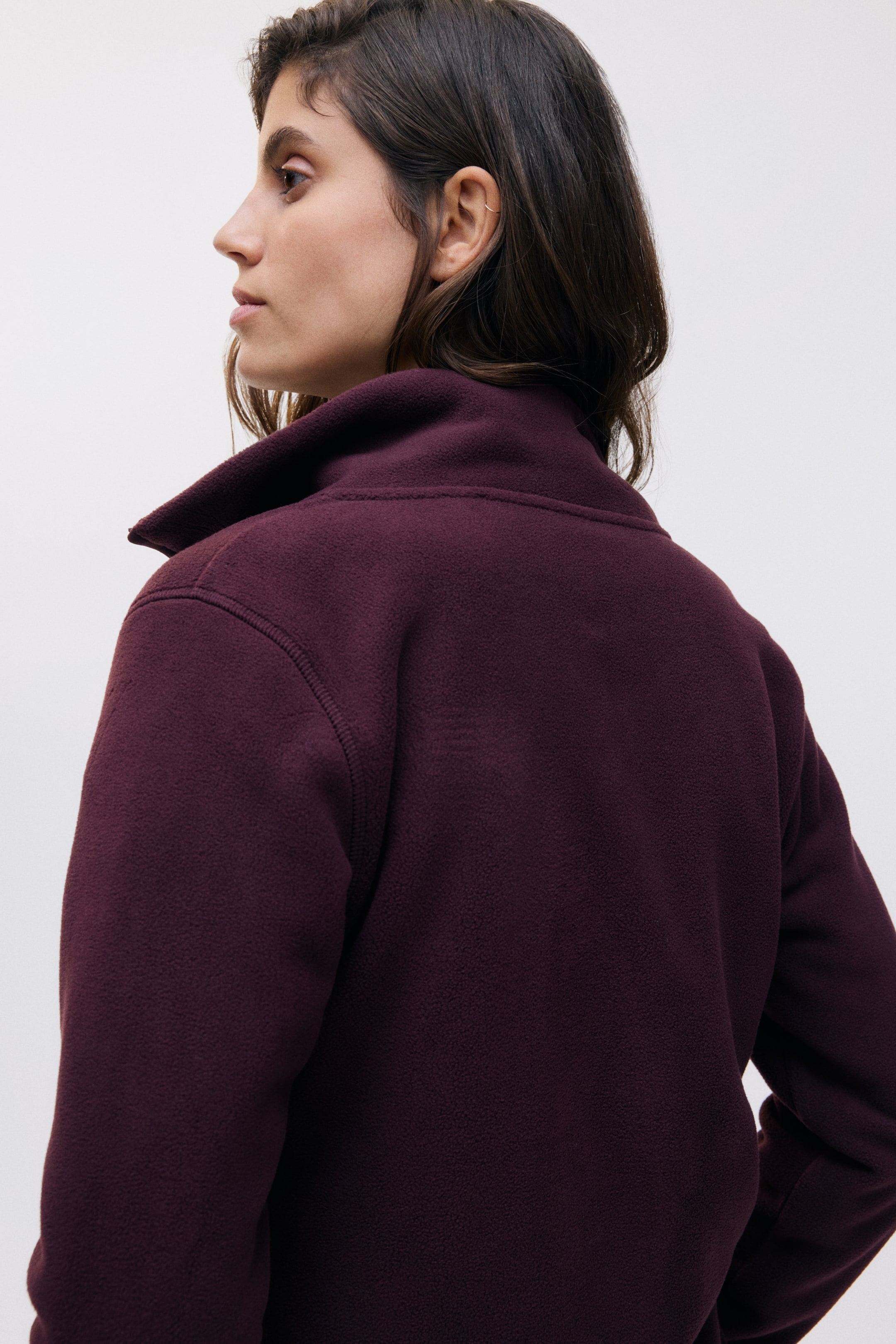 Ampliar la imagen: MAMA Before & After Babywearing fleece jacket - Burgundy - Ladies | H&M MX 5