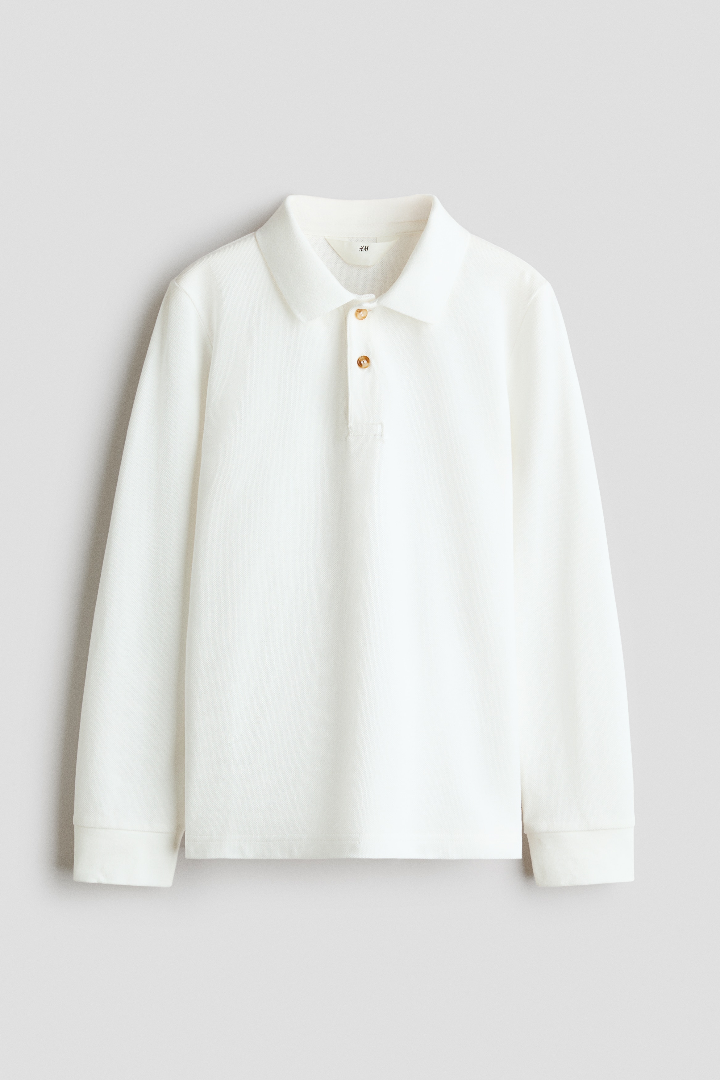 Cotton piqué polo shirt - White/Black