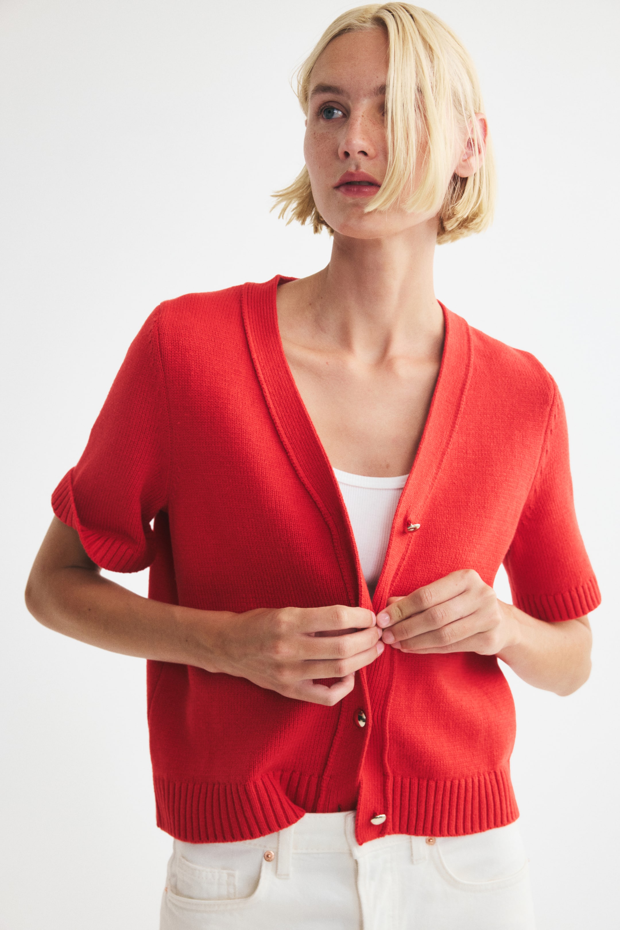Short-Sleeved Cardigan
