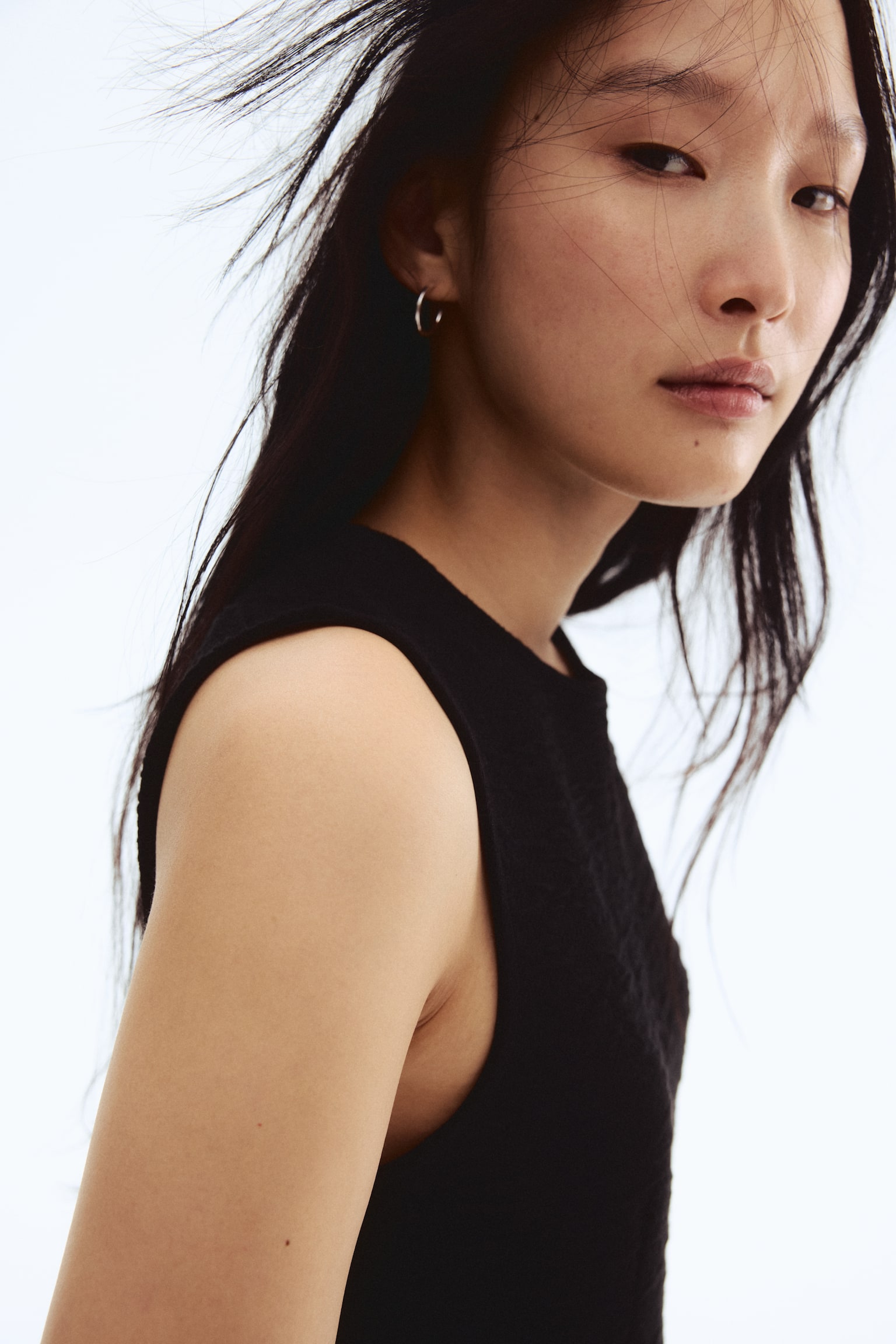 Kolsuz Elbise - Siyah/Koyu kahverengi/Parlak kırmızı - 5