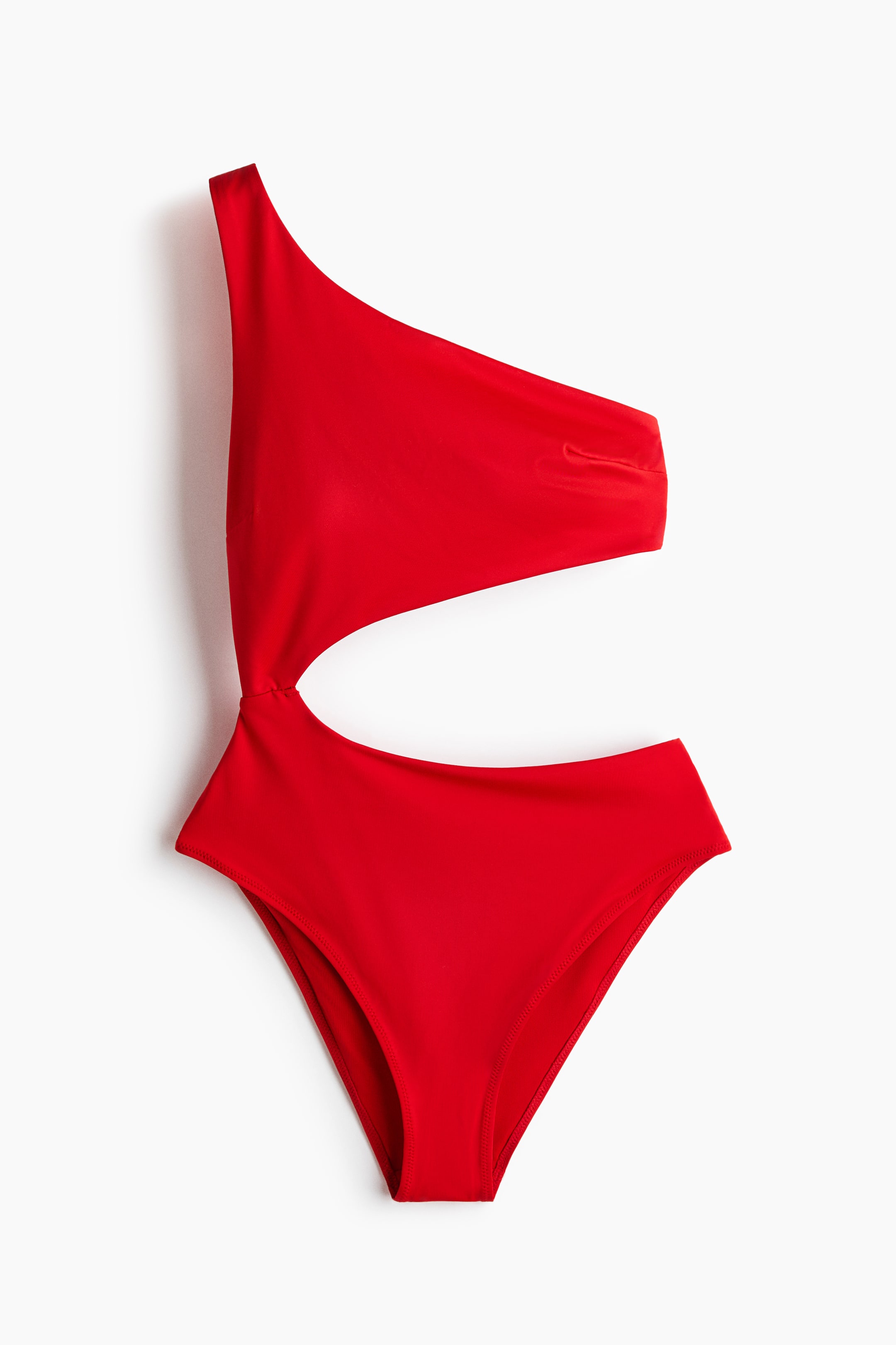 View larger image: Padded-cup one-shoulder swimsuit - Red - Ladies | H&M IN 1