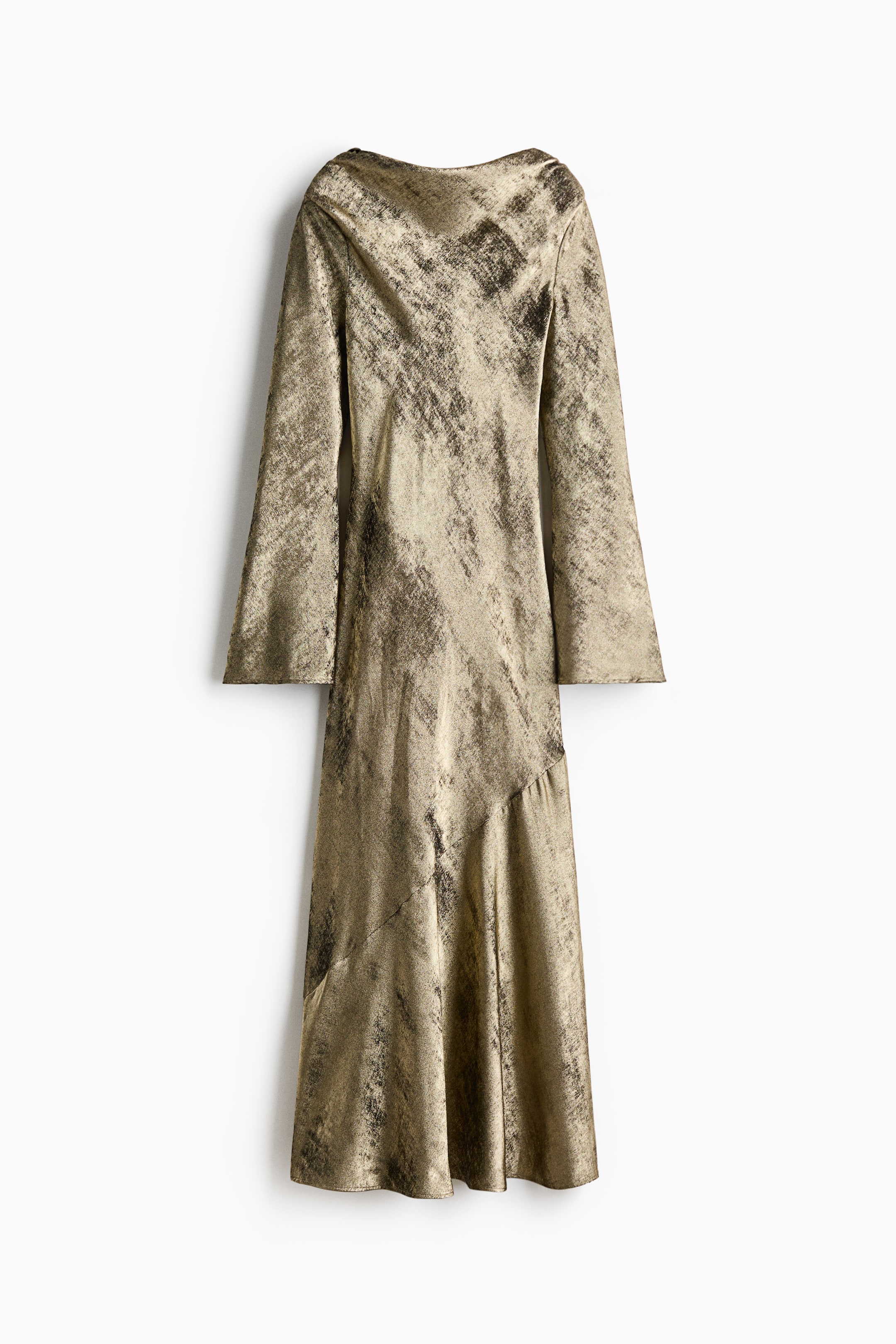 Zobacz większy obraz: Open-back satin dress - Złocisty - ONA | H&M PL 6