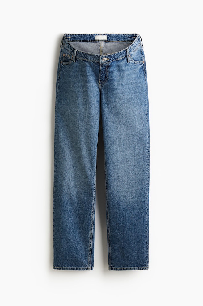MAMA Straight Low Jeans Before & After - Bleu denim/Noir/délavé - 1
