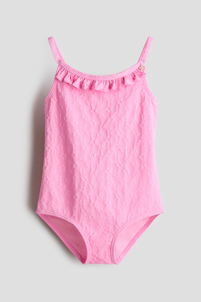 Textured swimsuit - Pink - 1