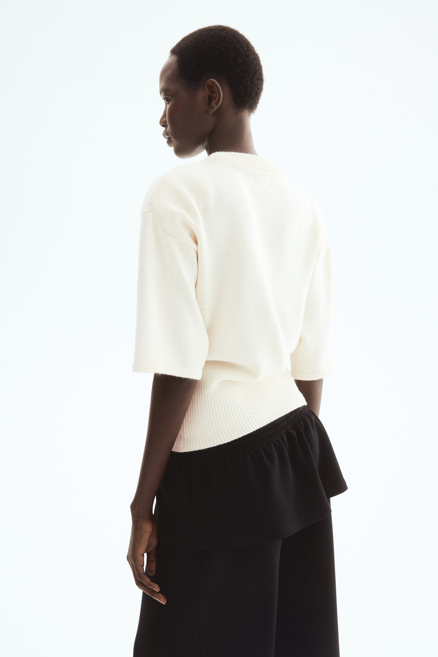 В’язаний топ - Кремовий/Чорний/Червоний - 5