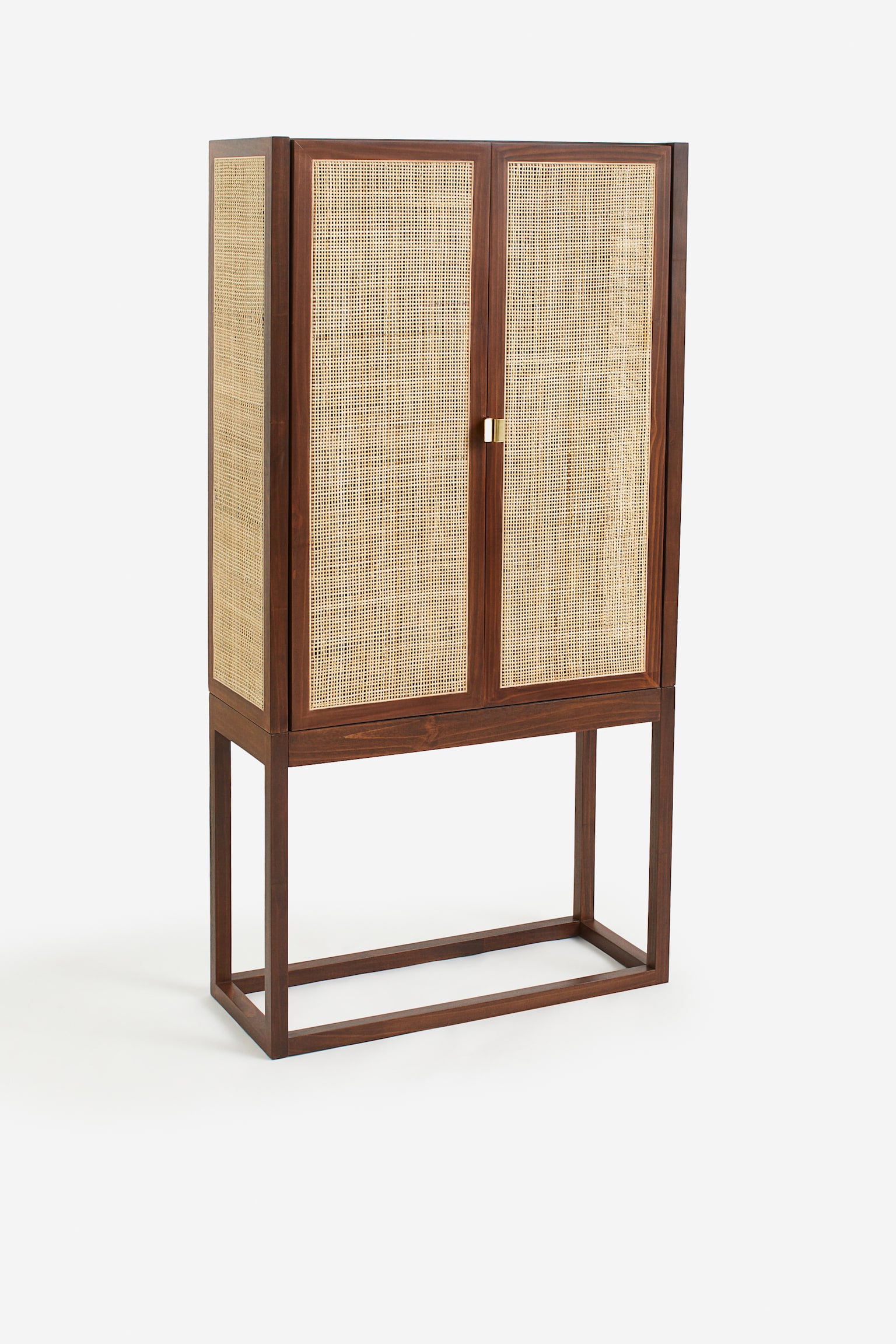 Rattan cabinet - Beige/Black - 1