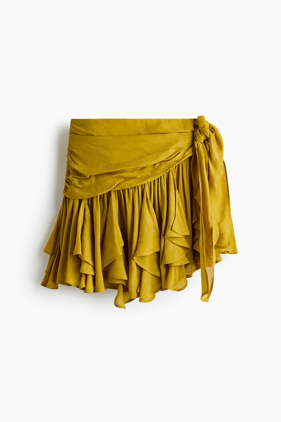 Женские юбки H&M Asymmetric Viscose Mini Skirt