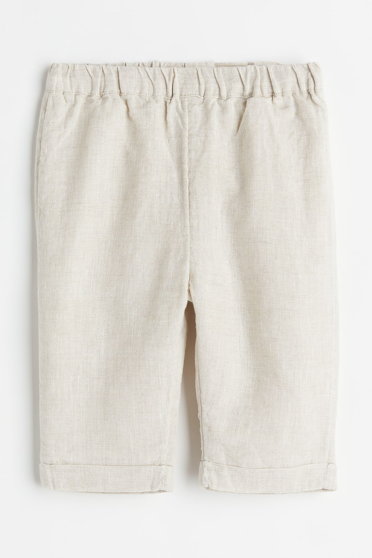 Linen Pants - Regular waist - Long - Light beige - Kids | H&M US