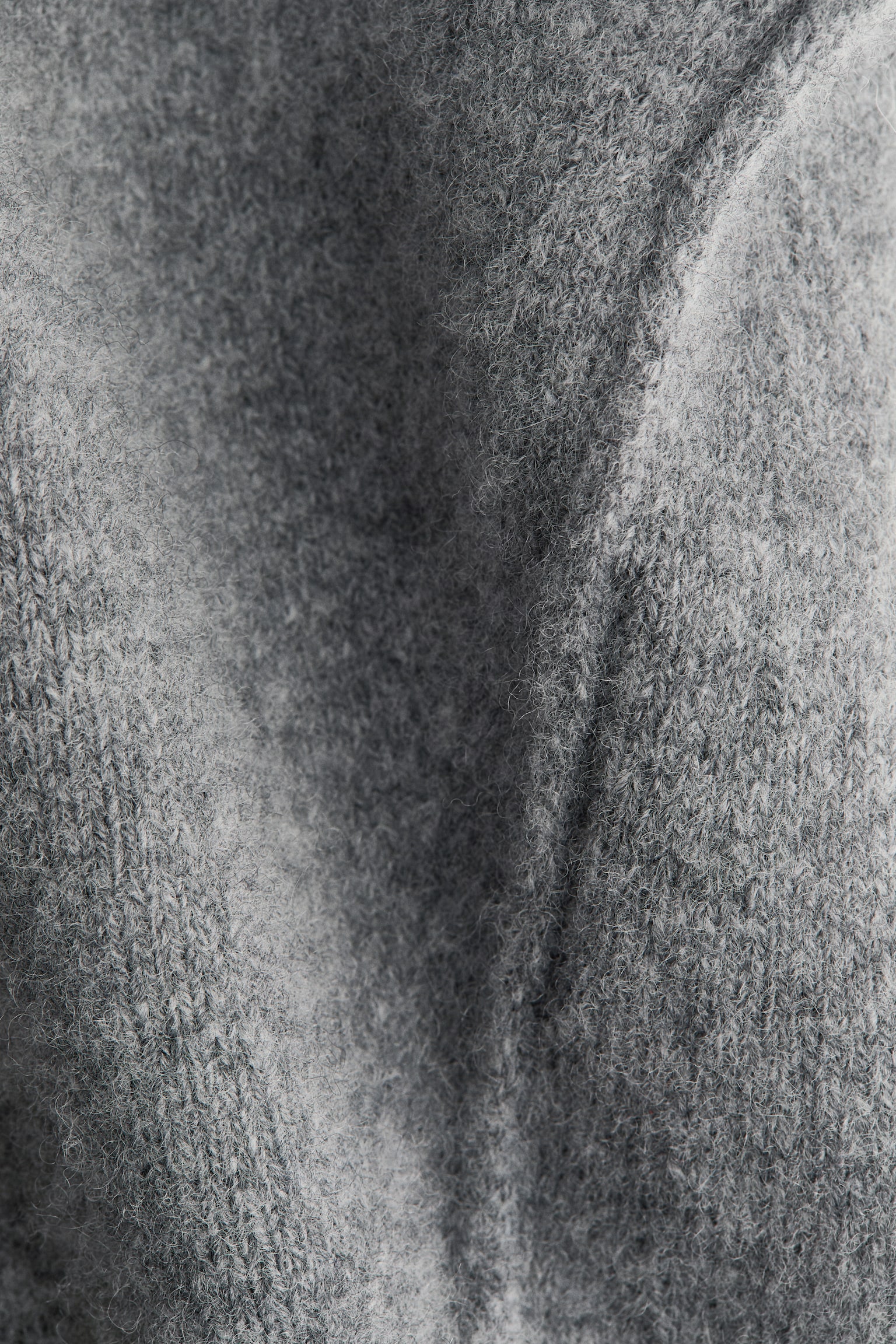 Женский кардиган H&M Wool-Blend, цвет: Светлый серый меланжевый — фото 6