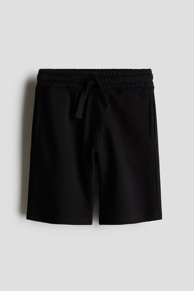 Shorts en french terry - Negro/Azul marino/Gris jaspeado claro/Verde tenue claro/Azul tenue claro/Gris/Gris jaspeado claro/Morado oscuro/Amarillo claro - 1