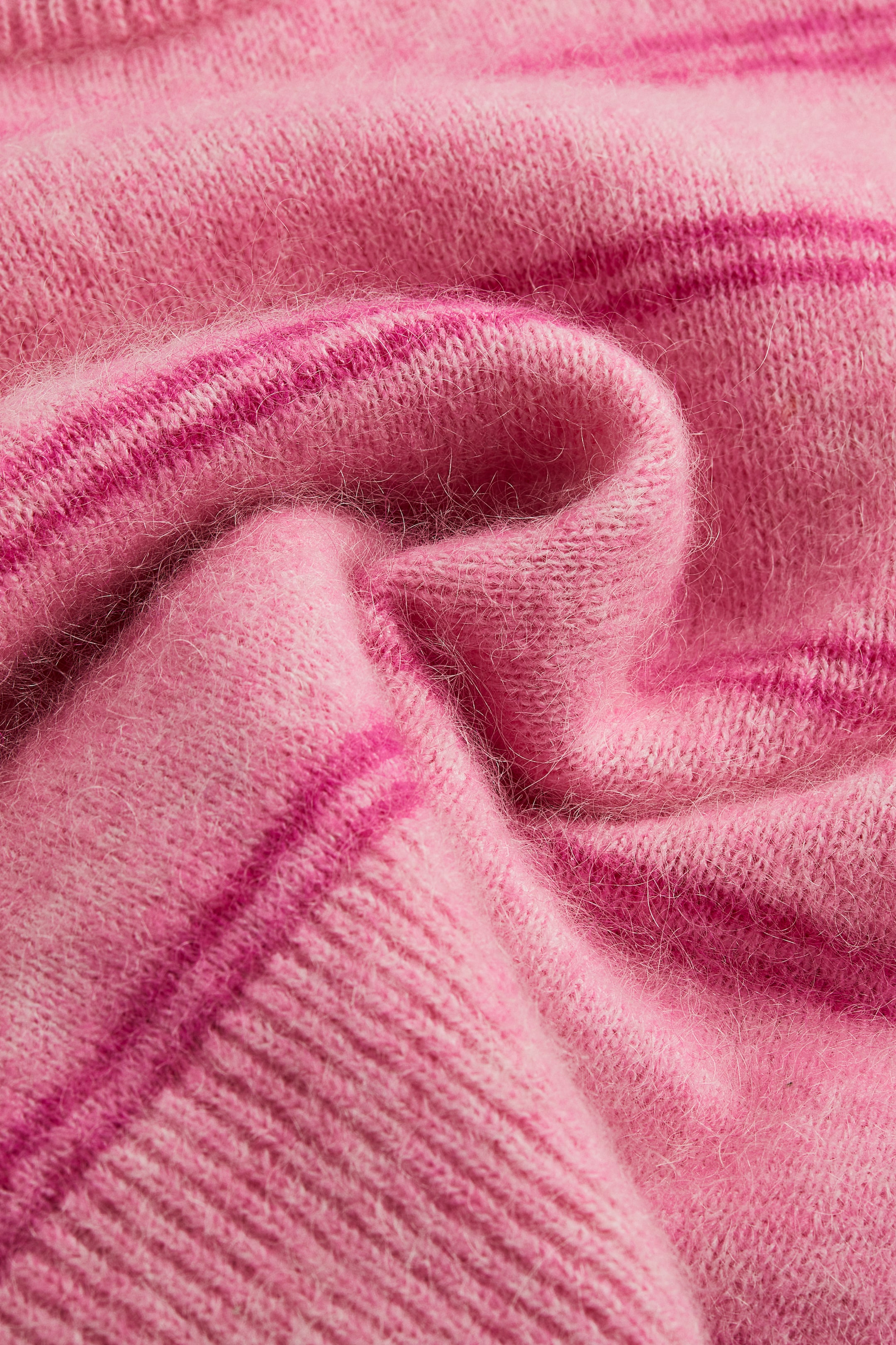 이미지 확대 보기: 모헤어 블렌드 스웨터 - 핑크/스트라이프 - 여성 | H&M KR 2