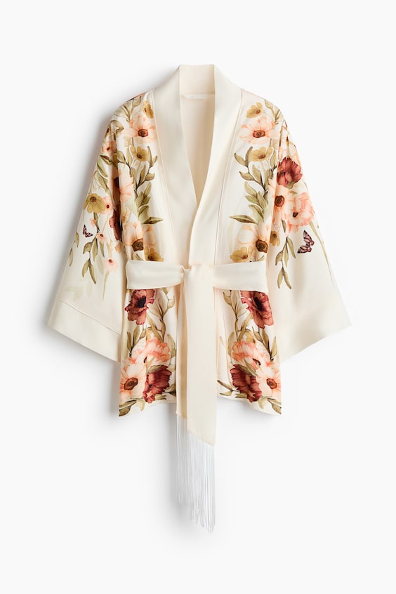 Женские куртки H&M Oversized Tie-Belt Jacket