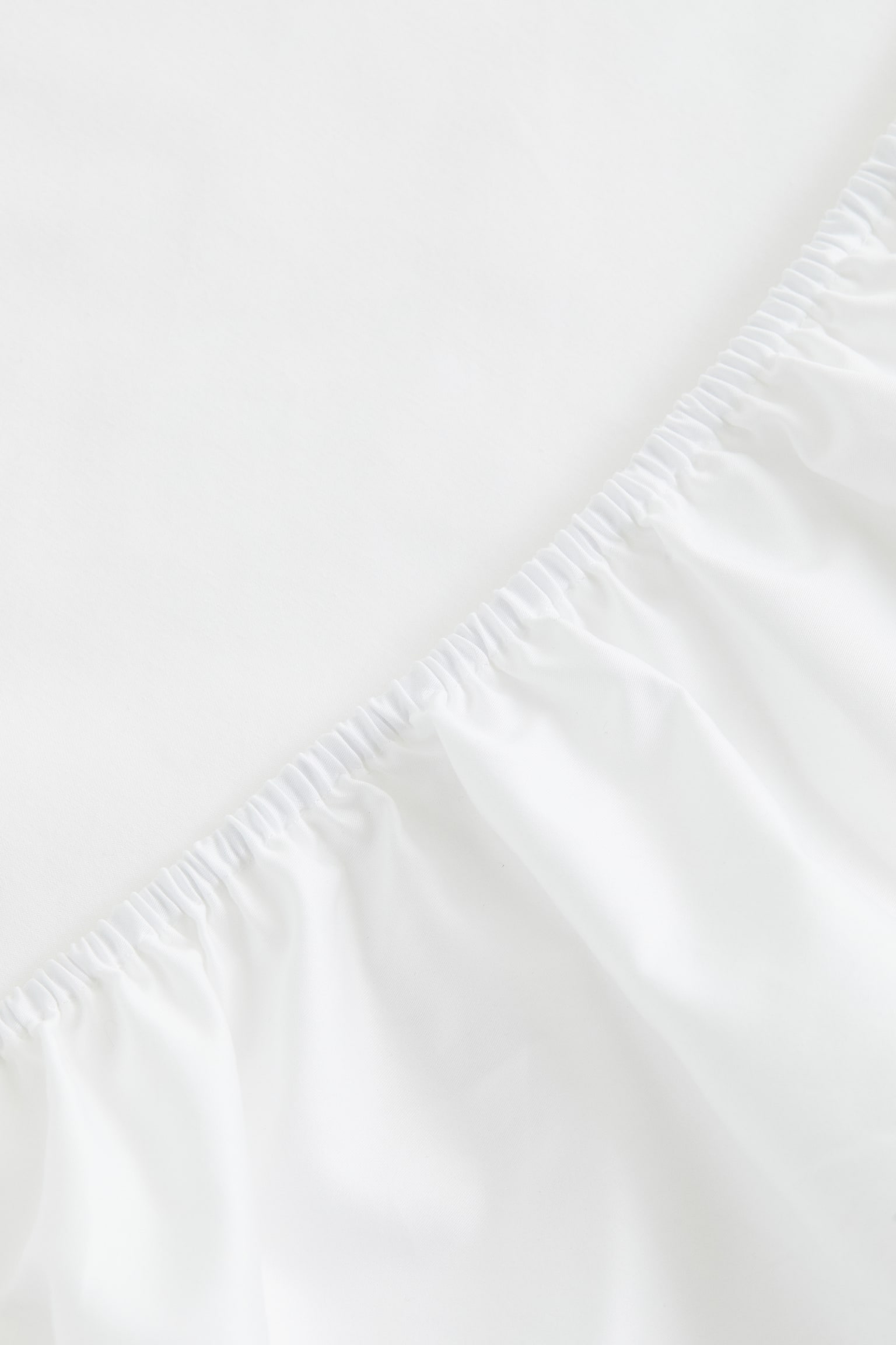 Fitted cotton sateen sheet - White - 2