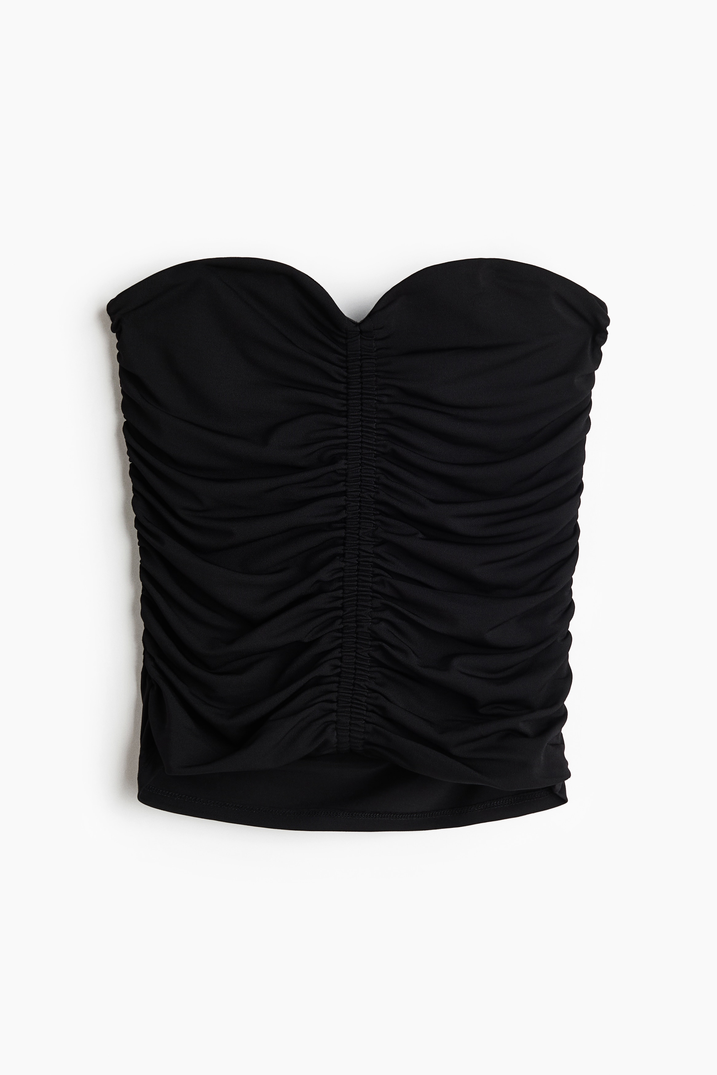 Bandeautopp i trikot - Sort