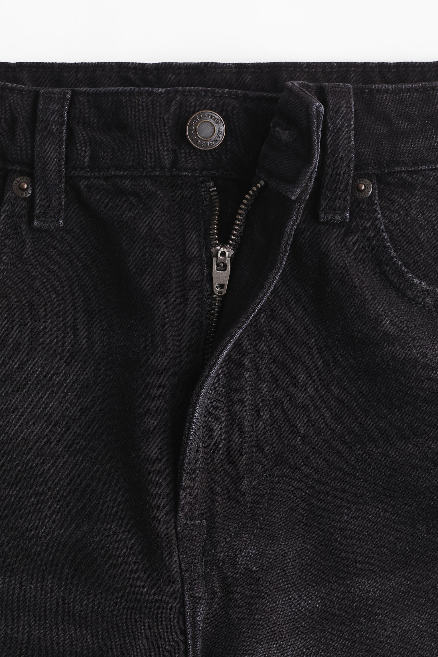 Denim Bermuda shorts-אפור כהה - 5