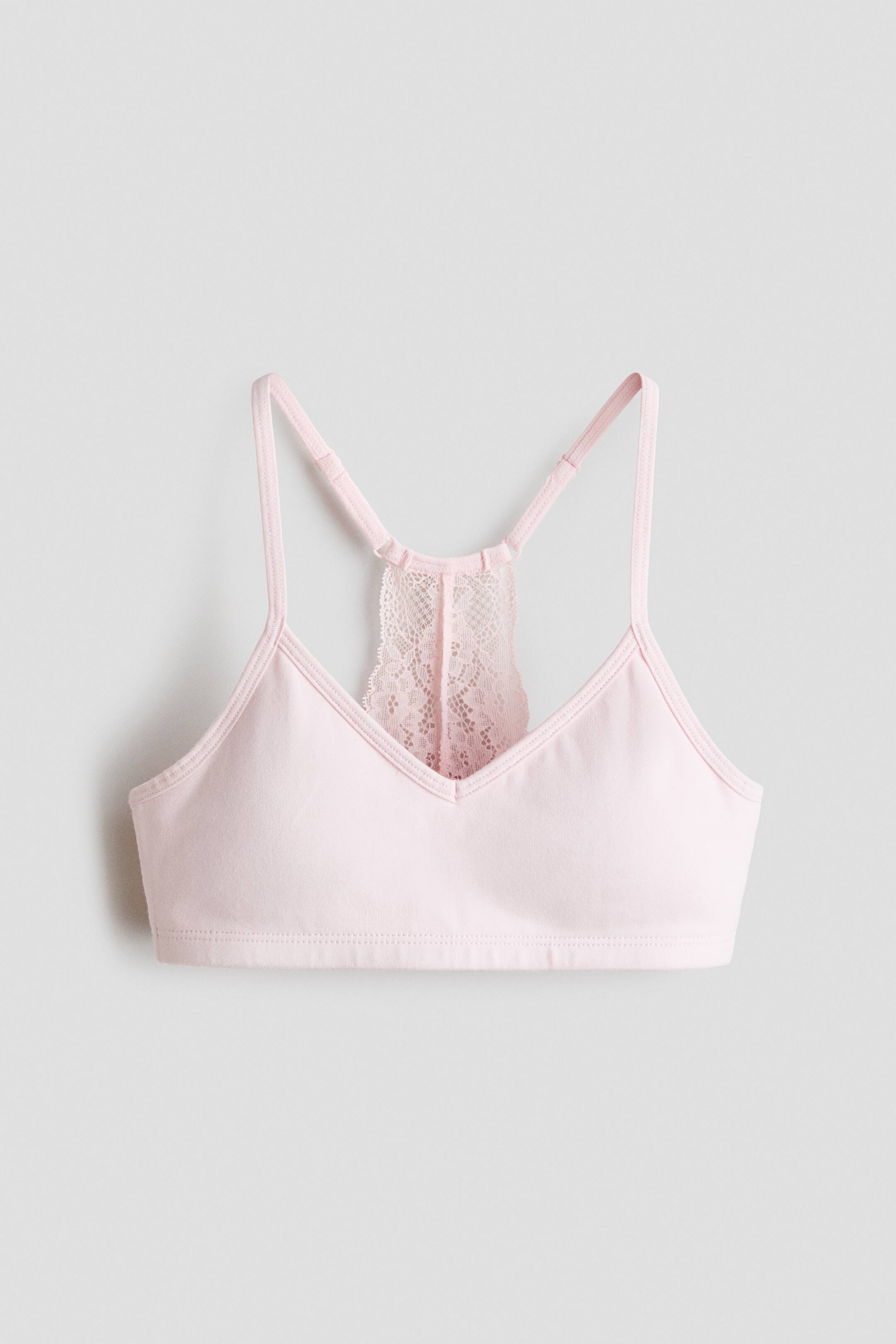 Ver imagem maior: Top curto com renda - Rosa claro - CRIANÇA | H&M PT 1