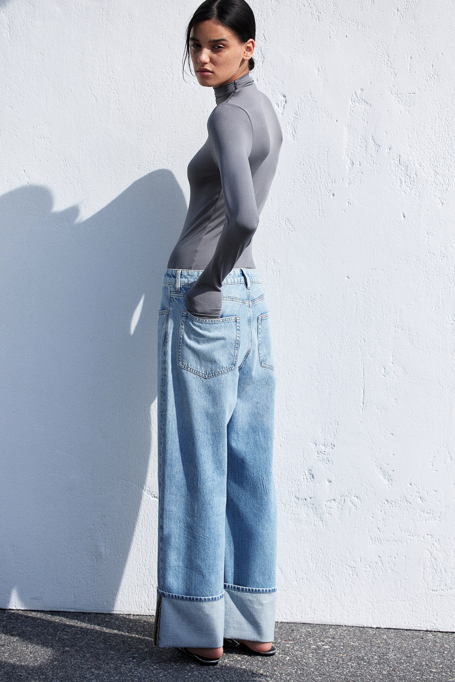 Baggy Wide Low Jeans - Light denim blue/Dark denim blue/Dark denim blue - 7