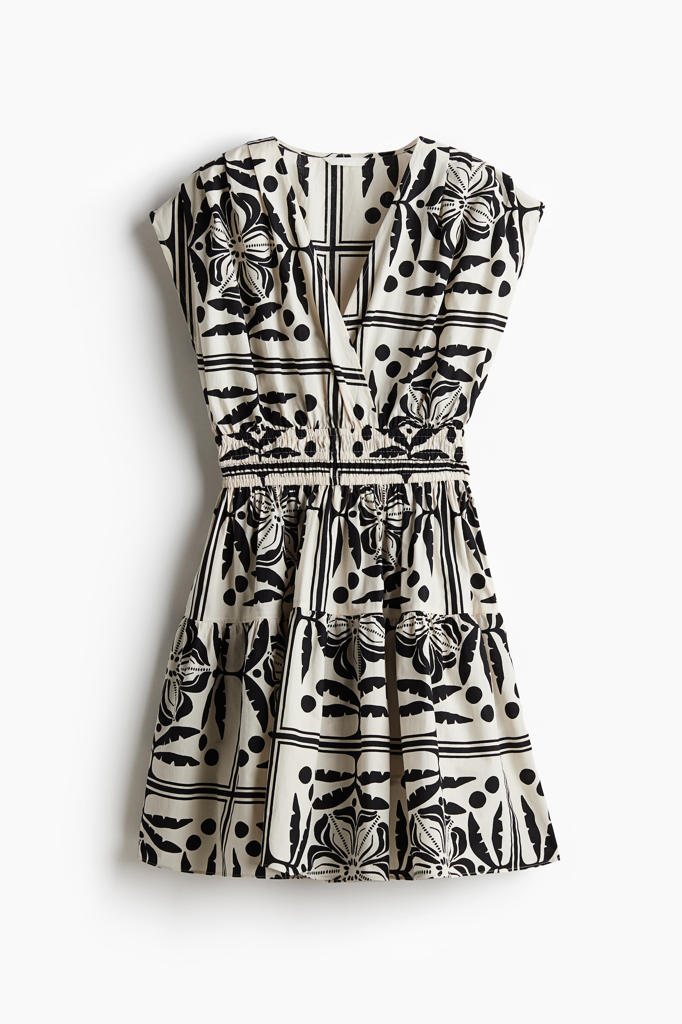 Pamuklu Elbise - Krem/Siyah desenli/Siyah/Açık bej/Leopar desenli