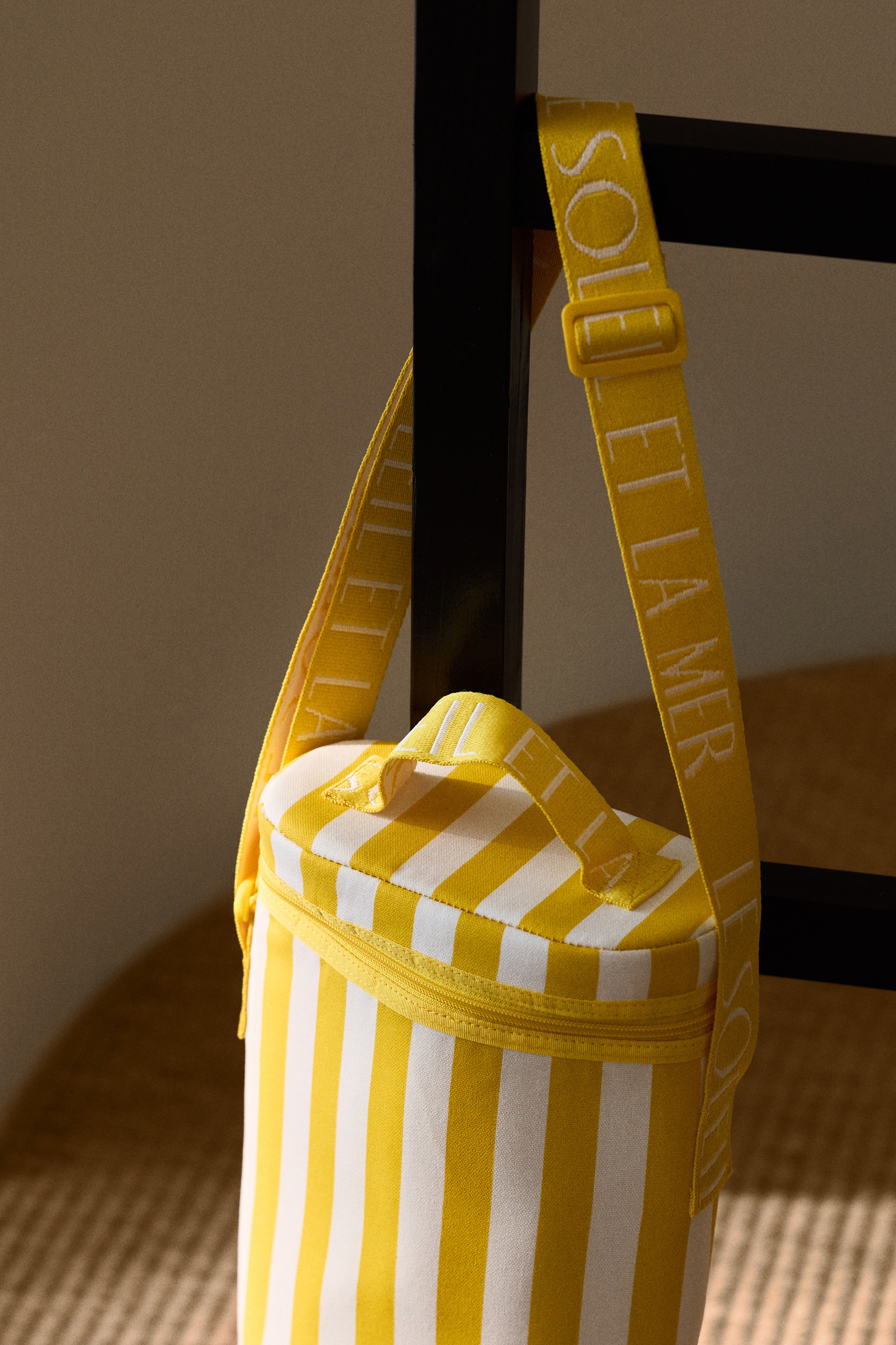 Sac isotherme pour bouteilles-Jaune/rayé