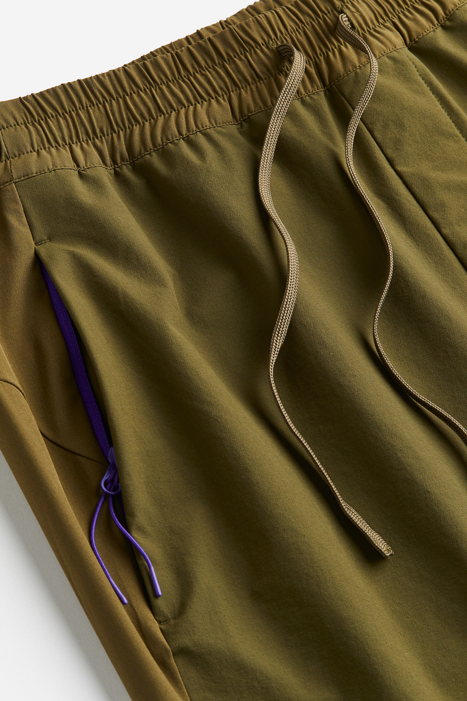 Slim Fit Running Pants In DryMove™ - Dark khaki green/Black - 4