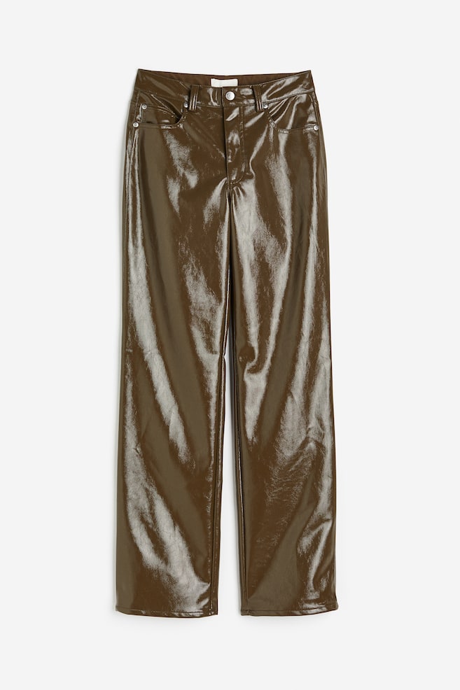 Coated trousers - Dark khaki green/Black/Black/Dark brown - 1